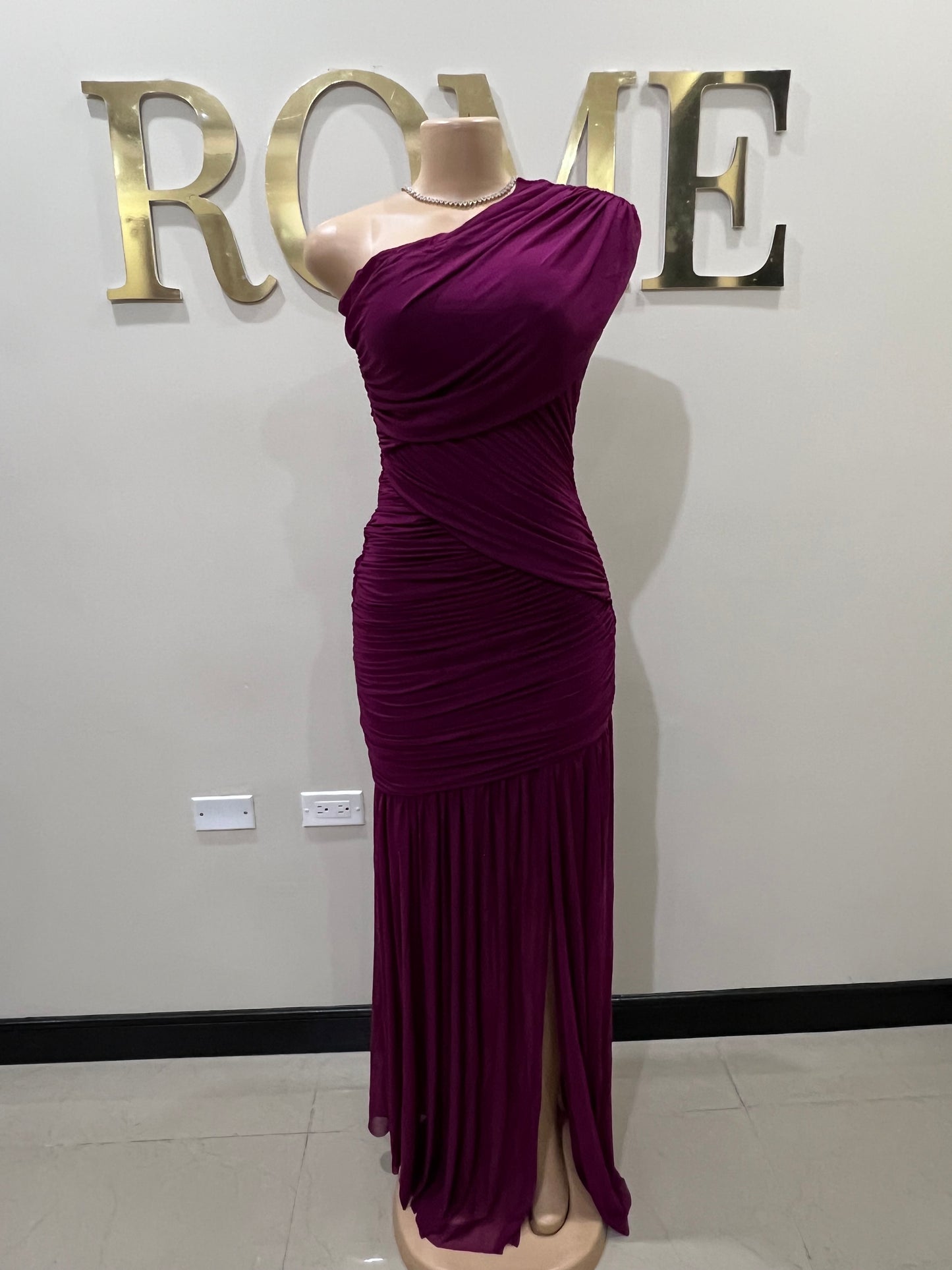 Michelle Aviv Split Dress (Bright Purple)