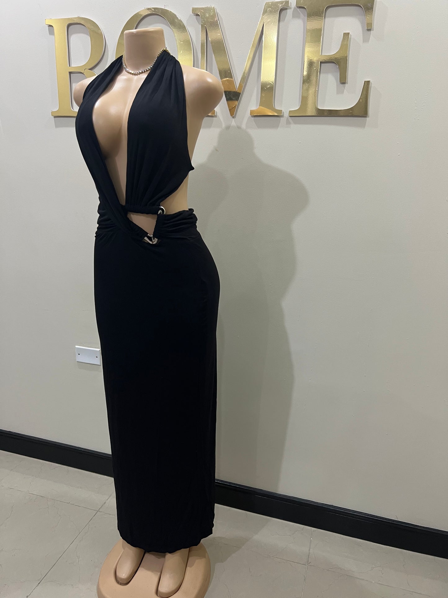 Deep Angle Dress (Black)