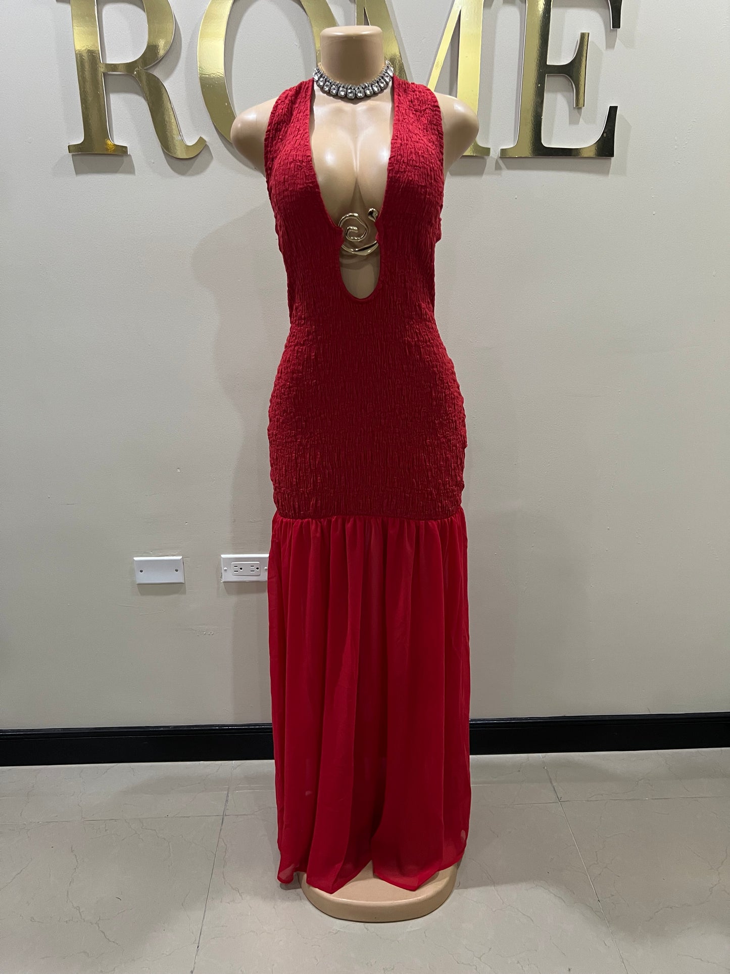 Athena Swirl Dress (Red)