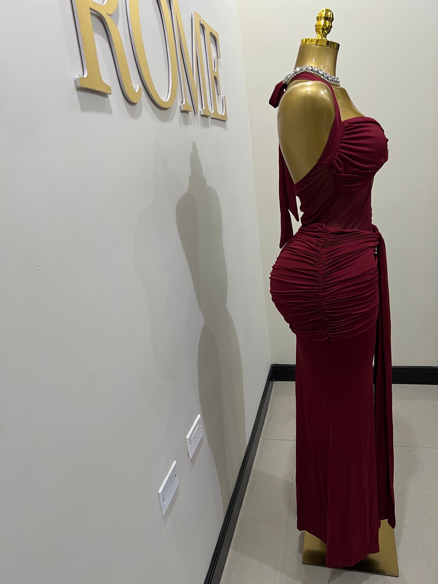 Sweetheart Nara Dress 2 (Burgundy)