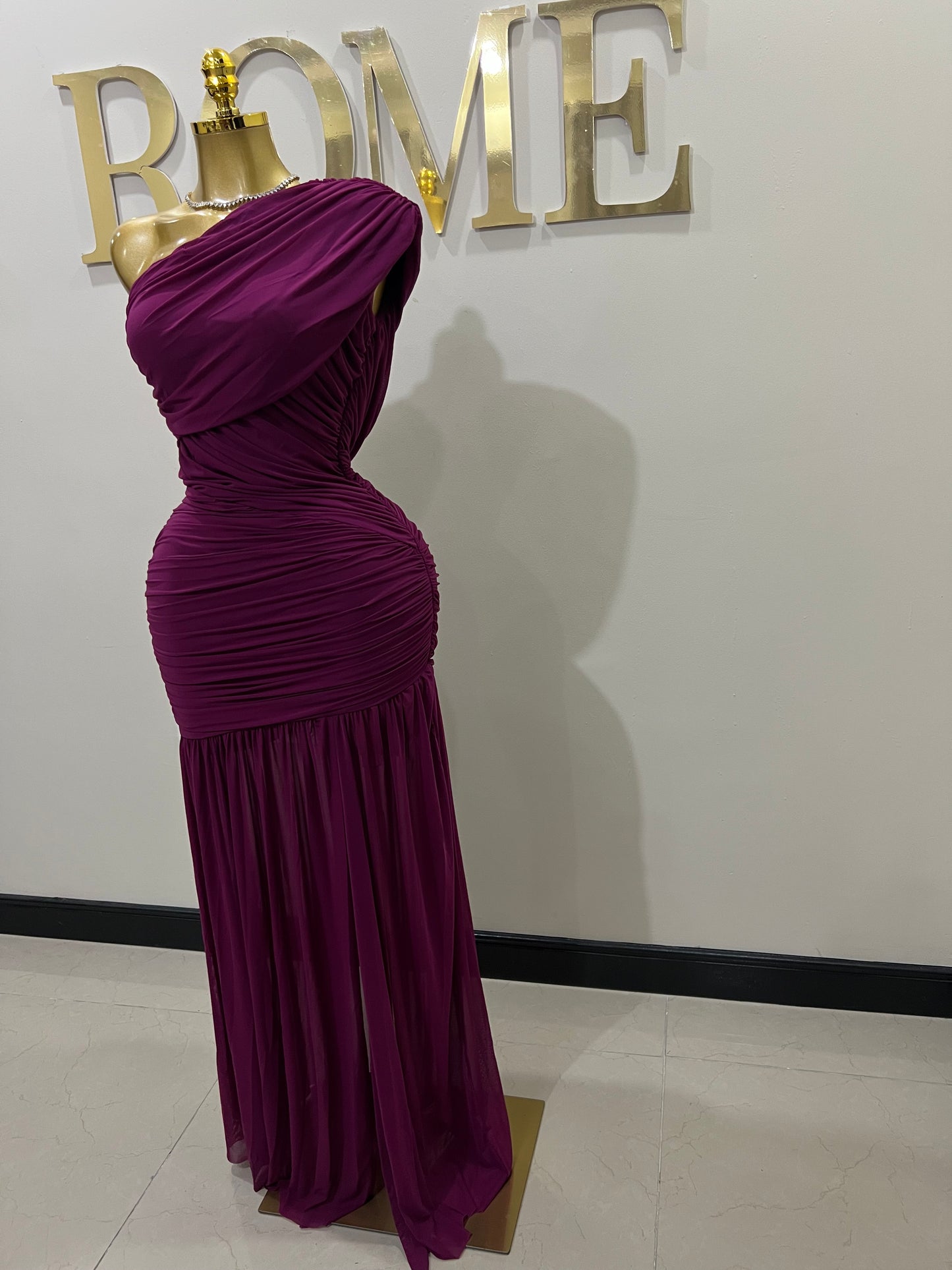 Michelle Aviv Split Dress (Bright Purple)