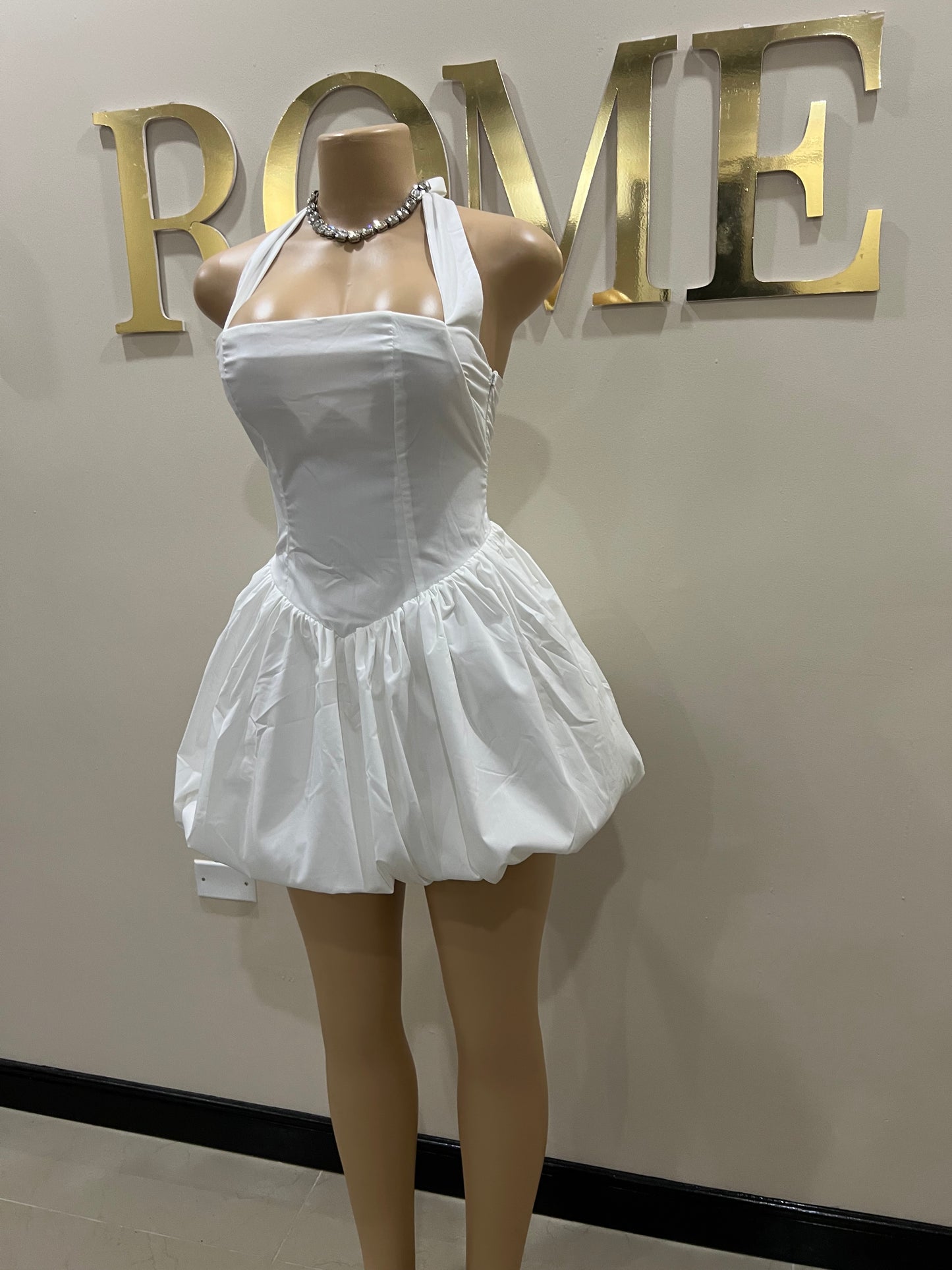 Diana Pumpkin Dress (White)