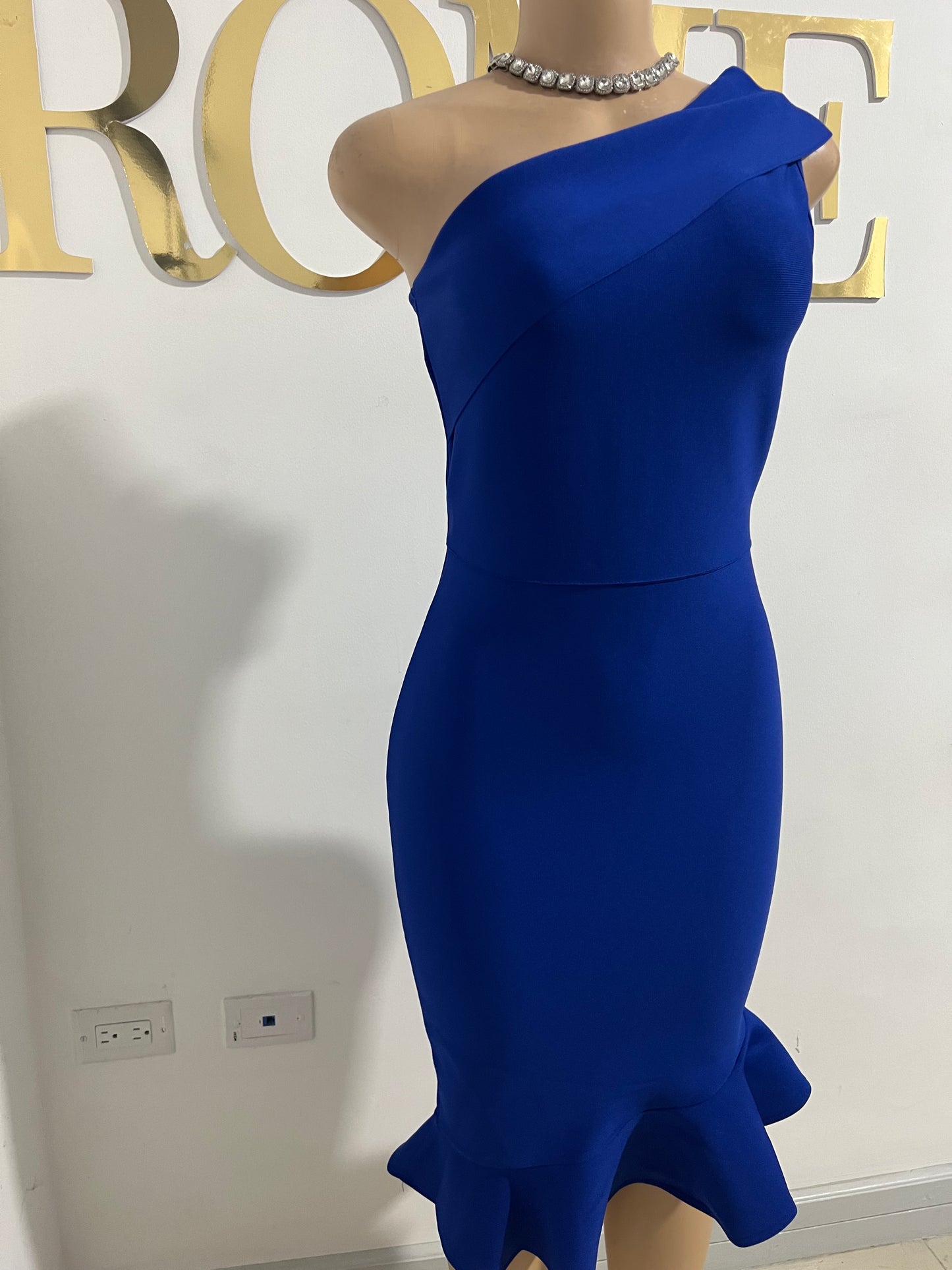 Olivia Bandage Glam Dress (Blue)