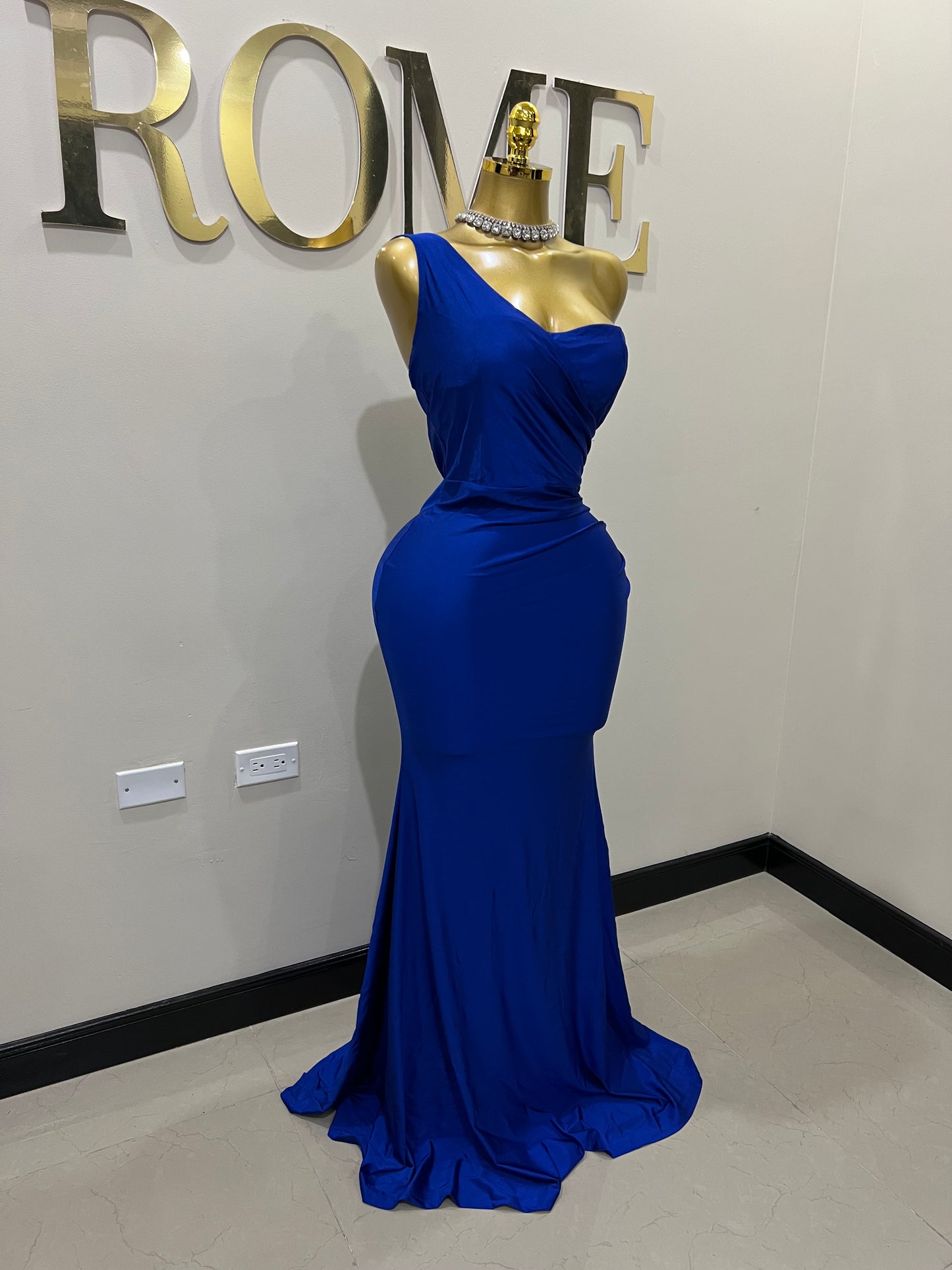 Kerry One Strap Dress (Blue)