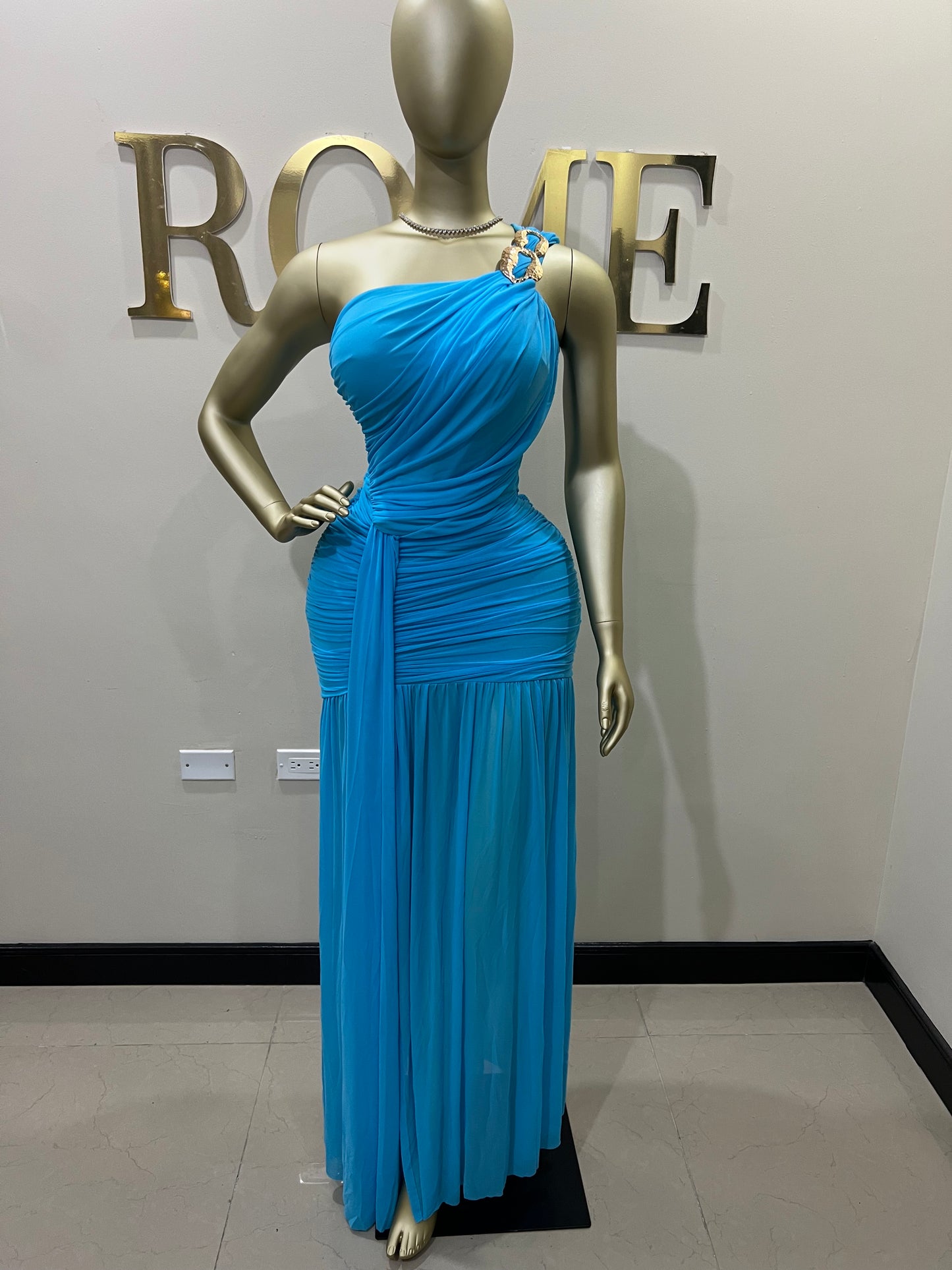 Michelle Grace Chain Dress (Blue)