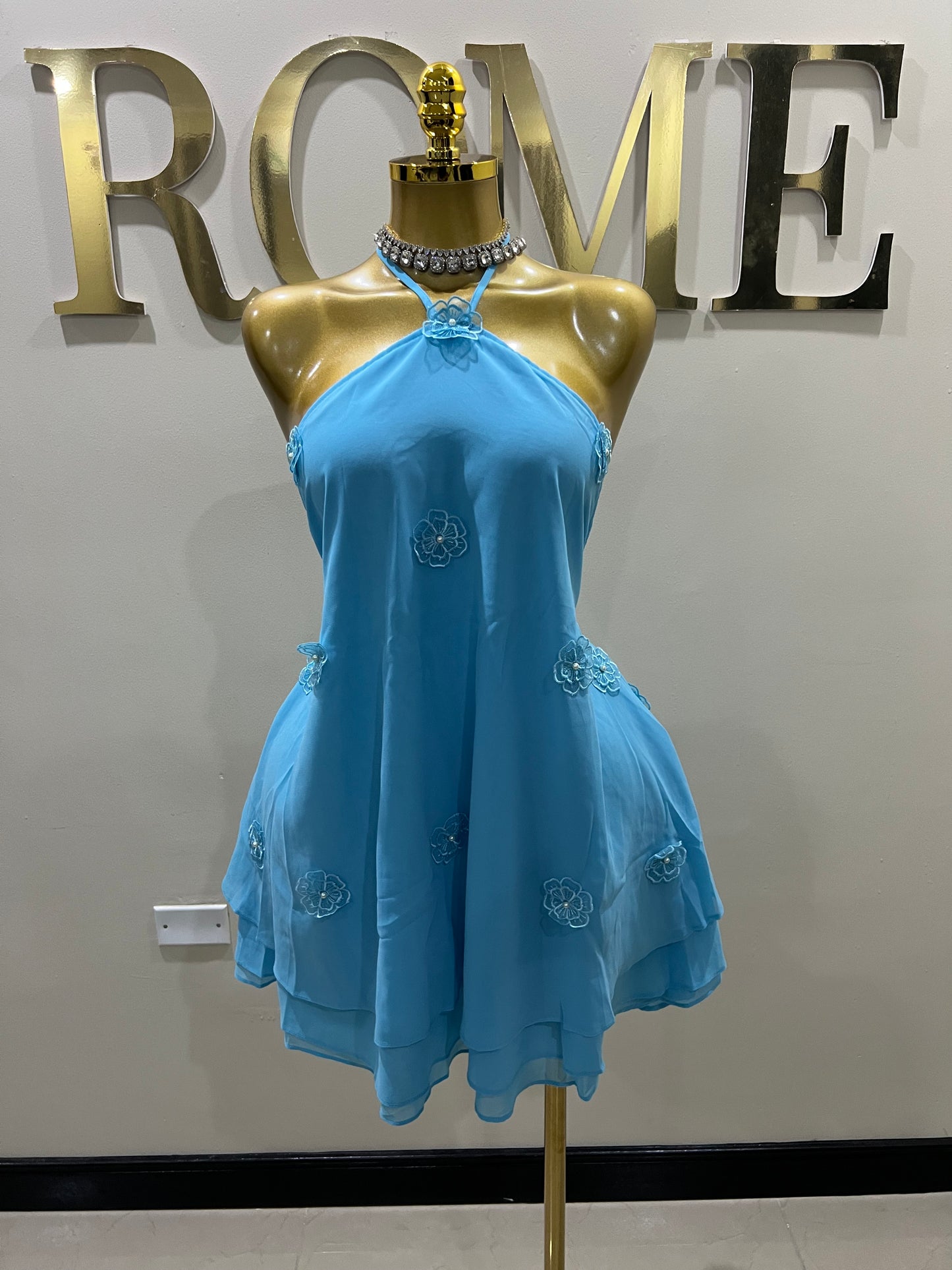 Rumi Petal Dress (Blue)