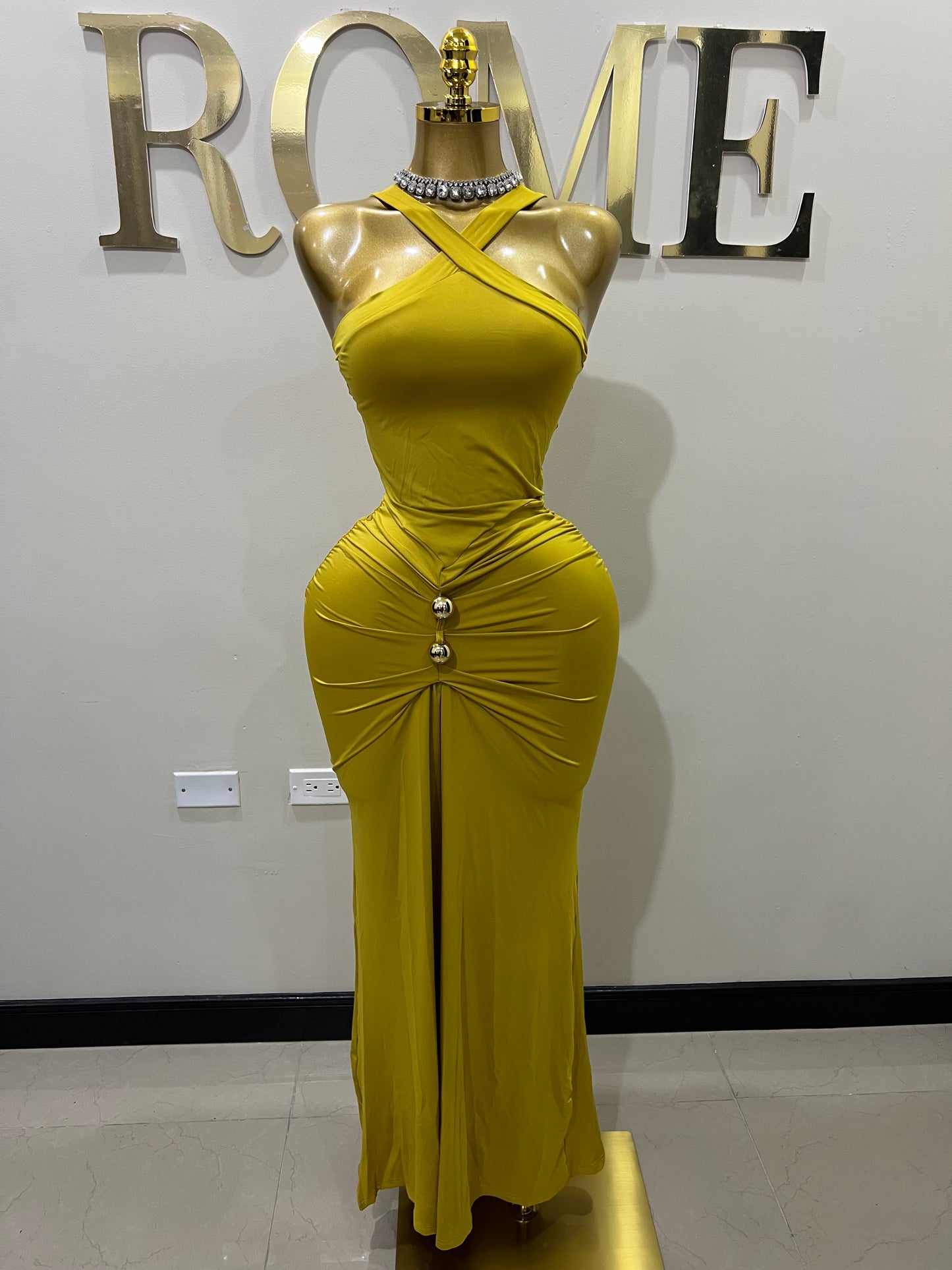 Olive Dress (Warm Olive)