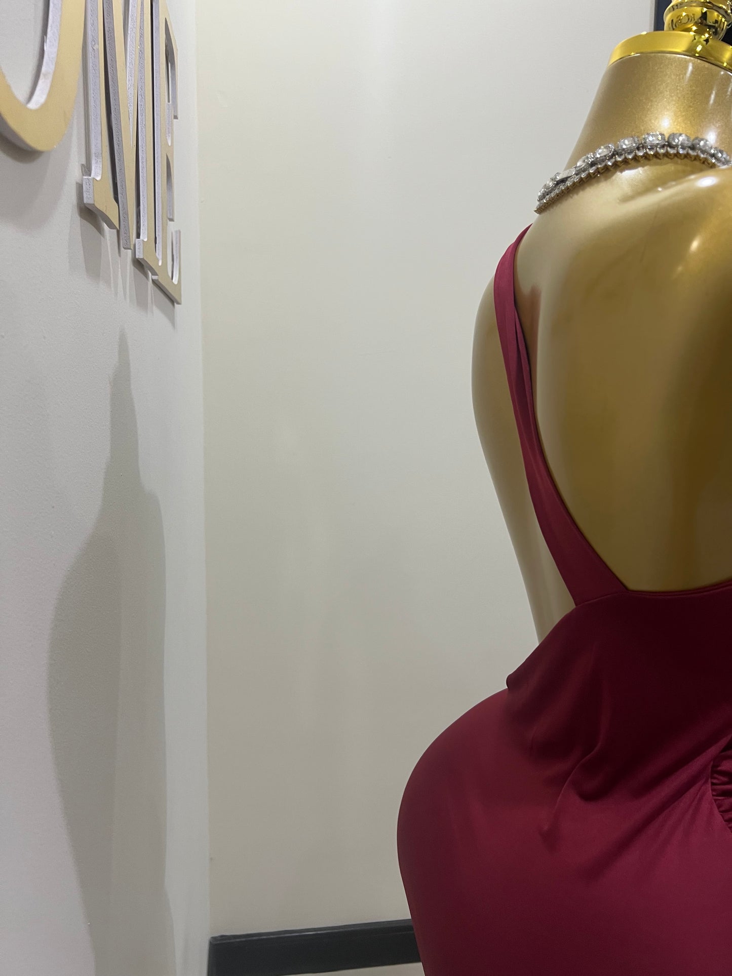 Angle Super Mini Allegra Dress (Burgundy)