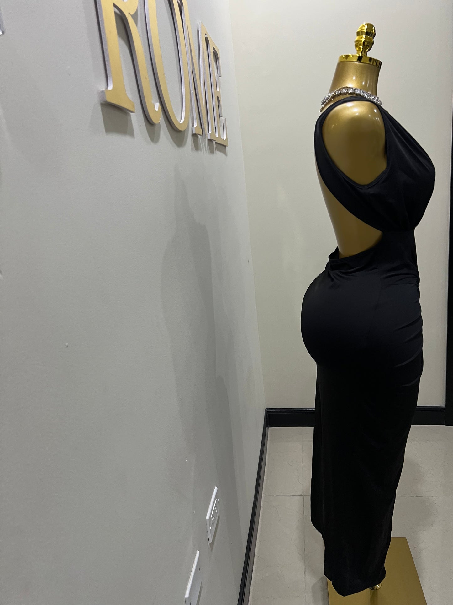 Mia X Backless Dress (Black)