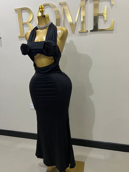 Samira Priscilla Rose Dress (Black)
