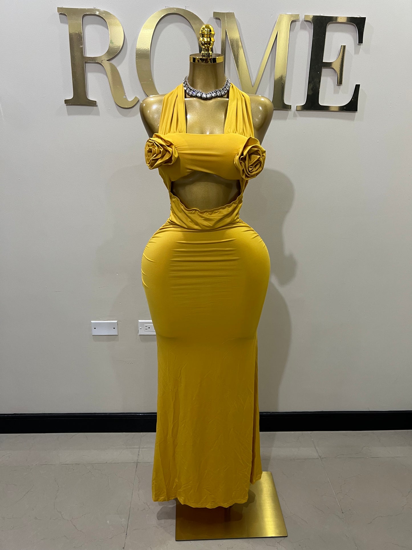 Samira Priscilla Rose Dress (Yellow)