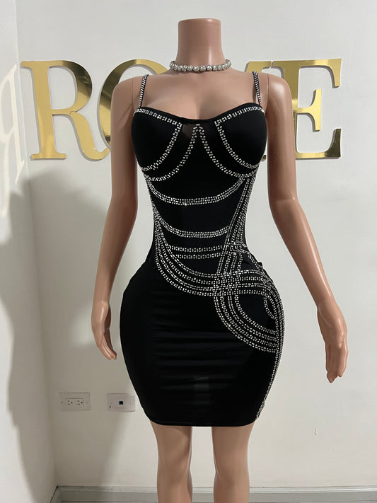 Marci Crystal Dress (Black)