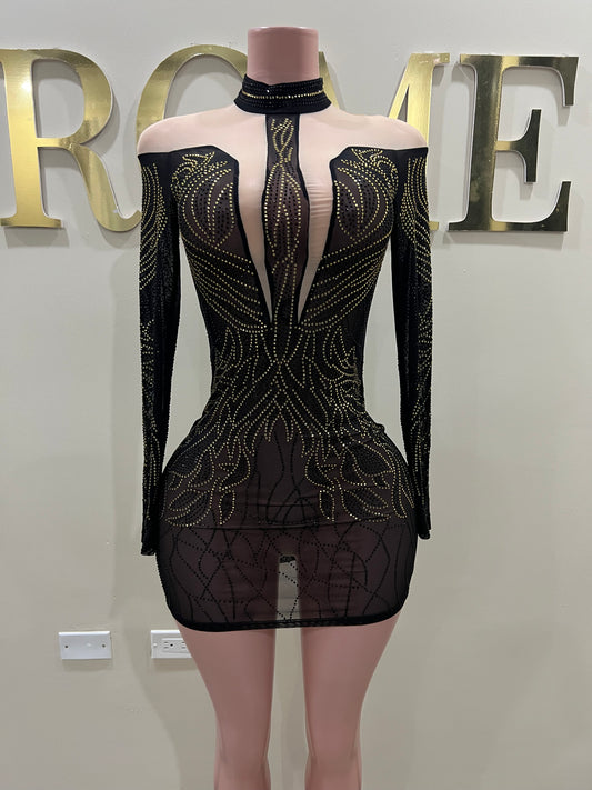 Kingdom Dress (Black & Gold)