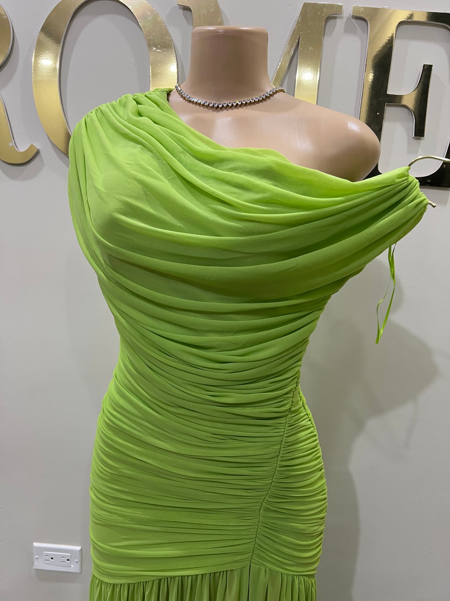 Michelle Tiana Split Dress (Green)