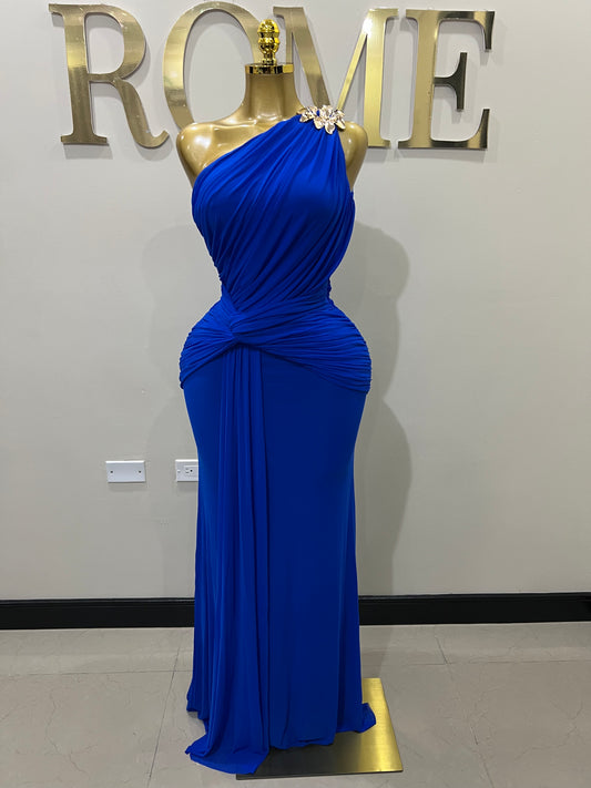 Michelle Petal Grace Dress (Bright Blue)
