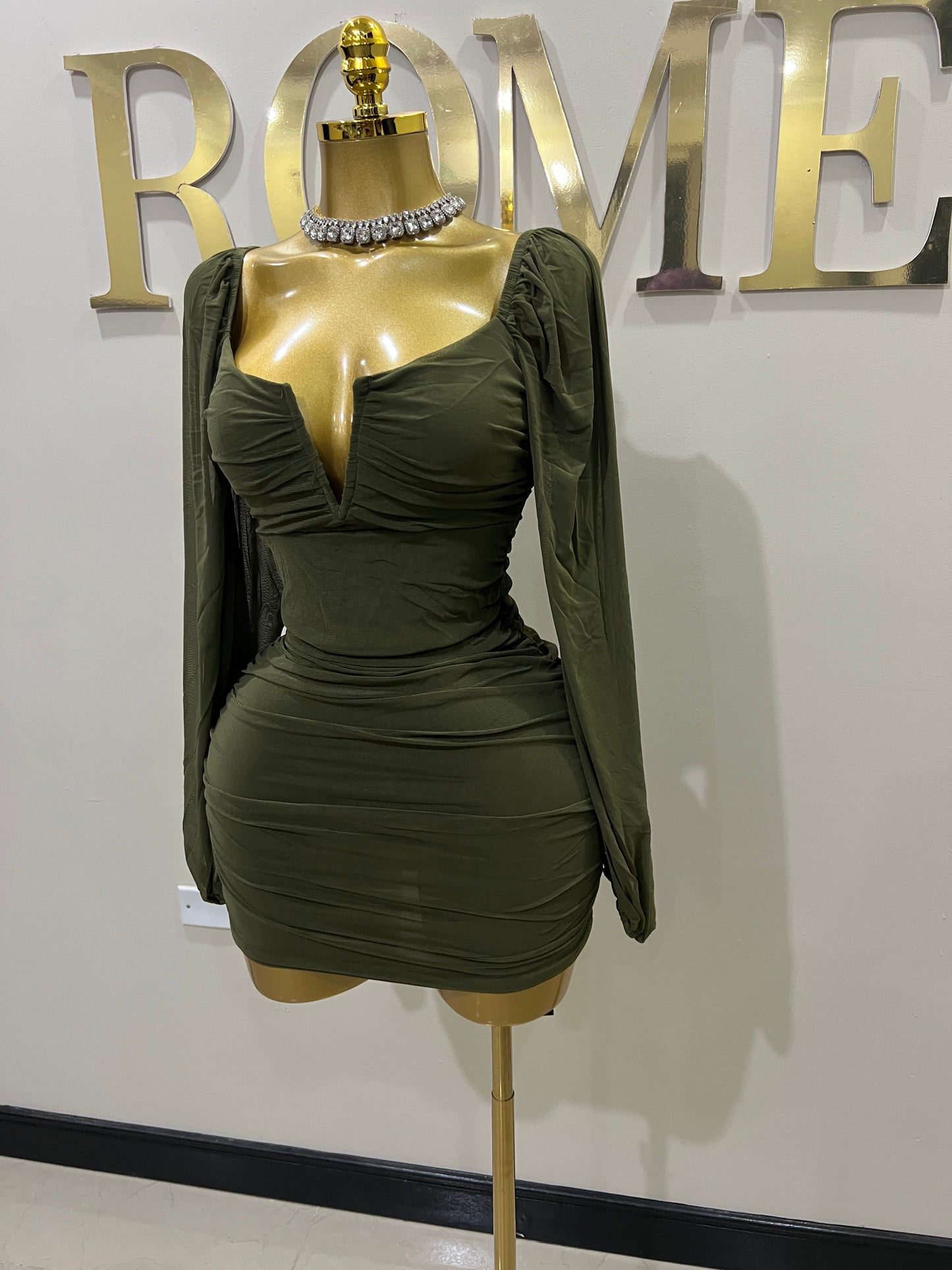Aubrey Dress (Army Green)