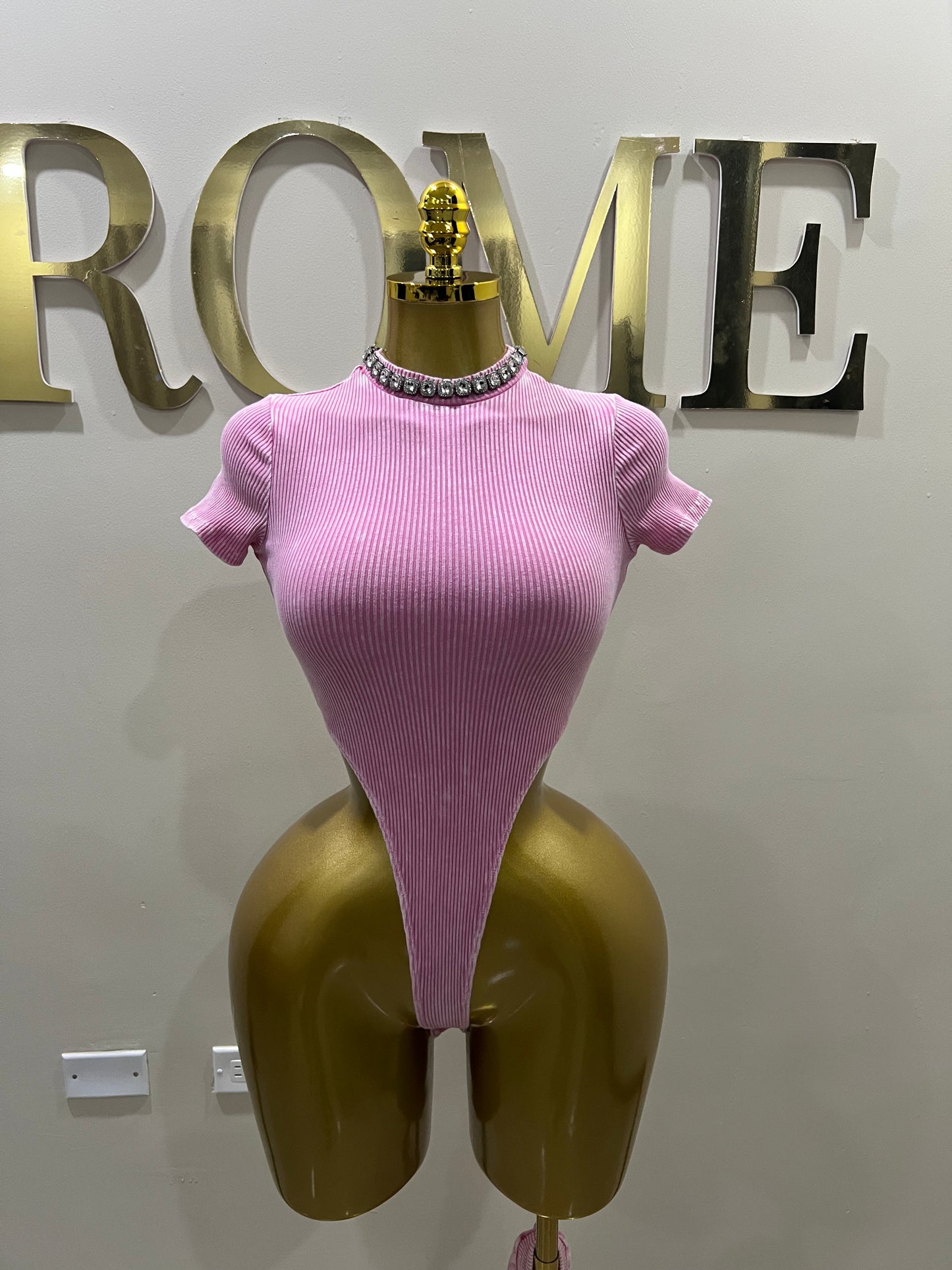 Tianna Bodysuit Shorts Set (Pink)