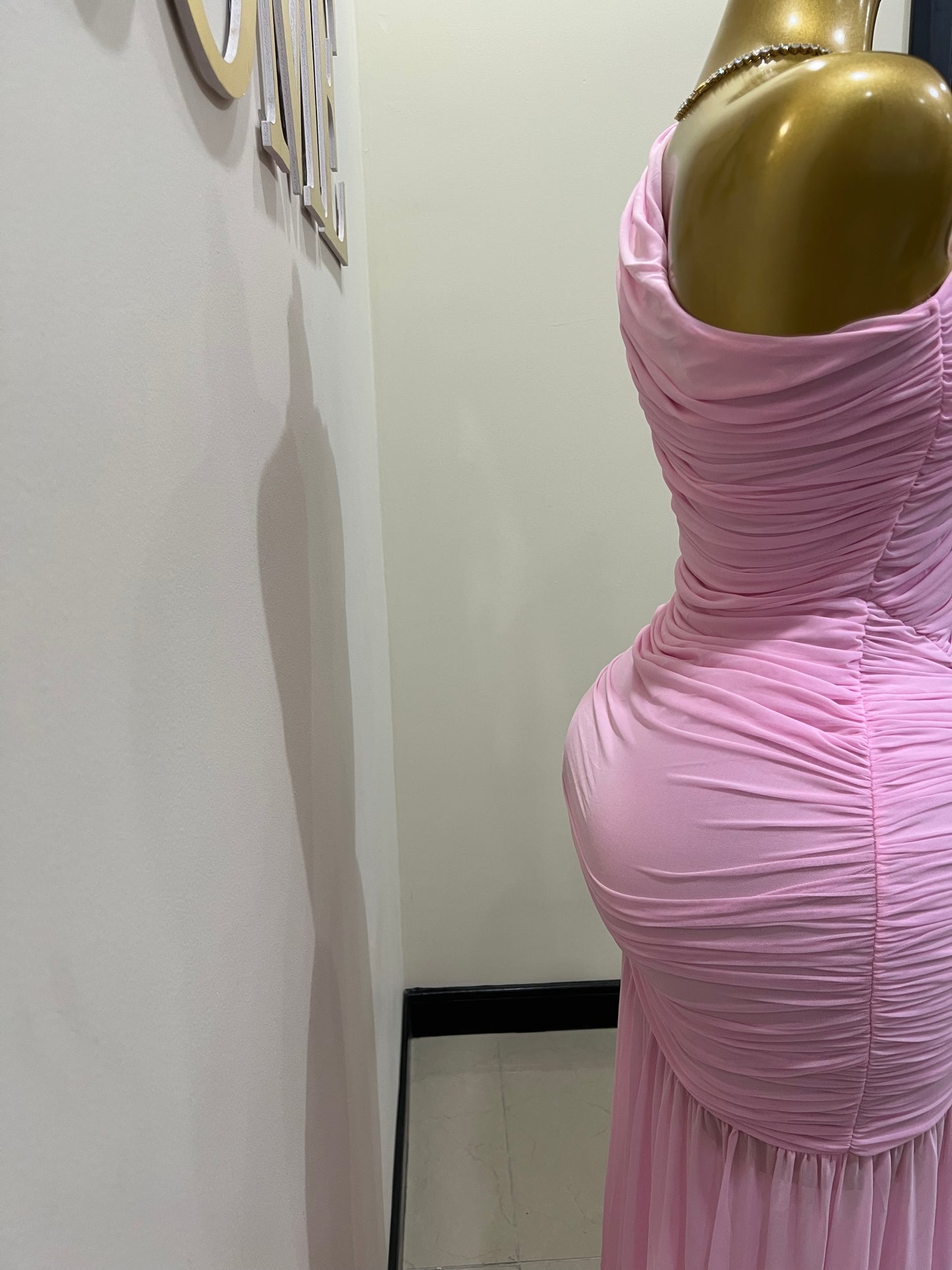 Michelle Grace Chain Dress (Light Pink)