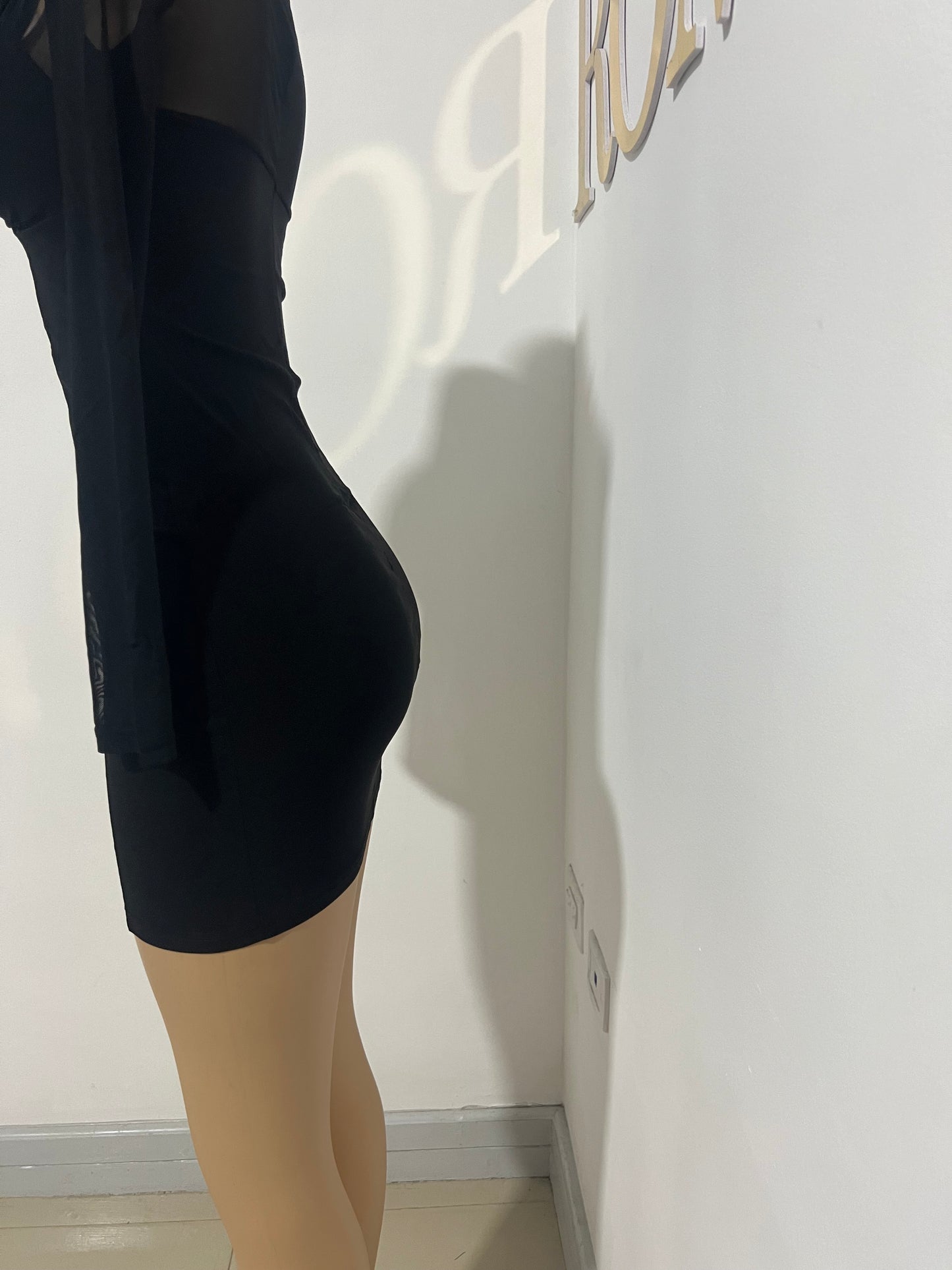Lori Super Mini Dress (Black)