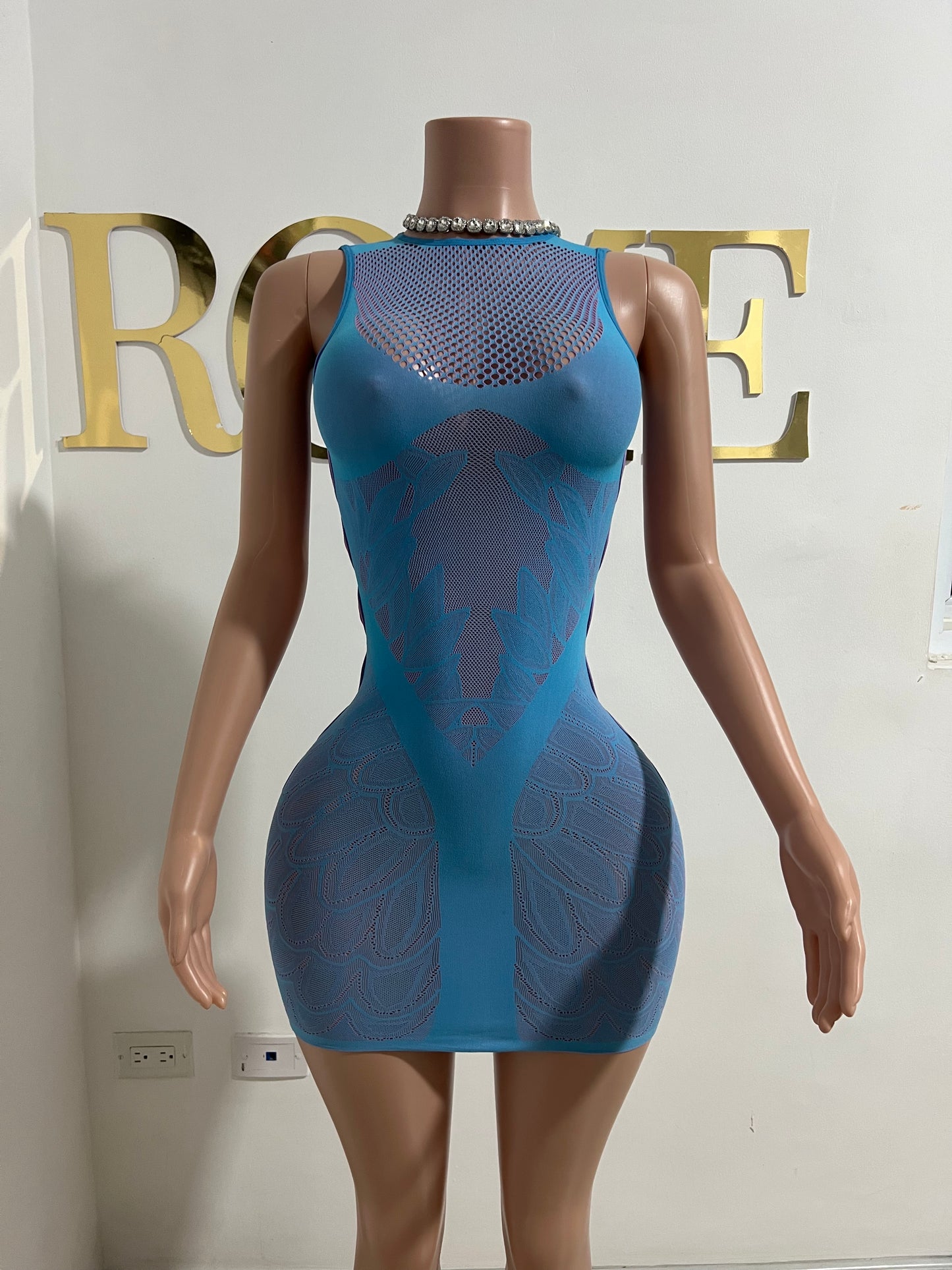 Swan Tights Dress (Blue)