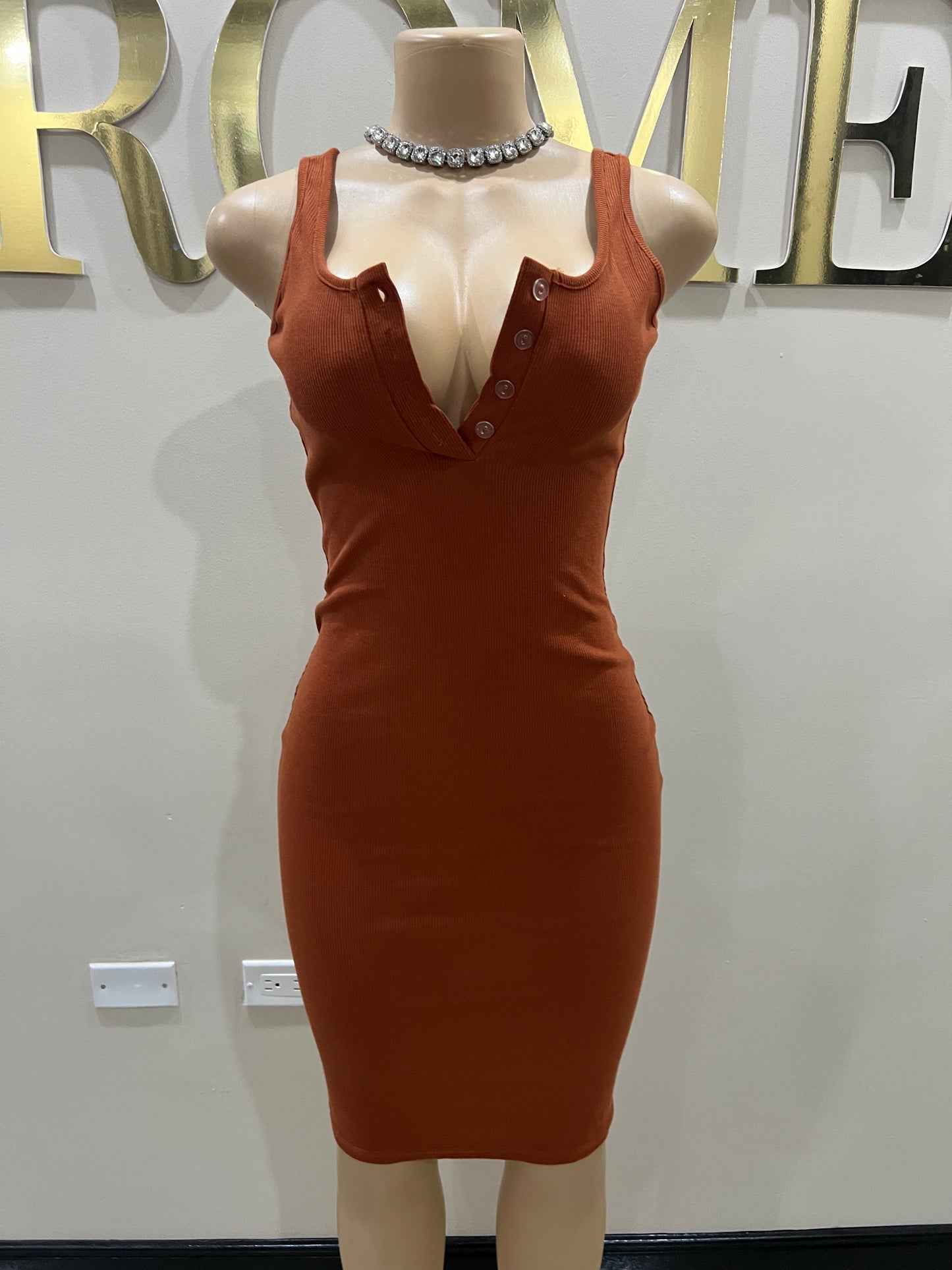 Tami Basic Dress (Burnt Orange)