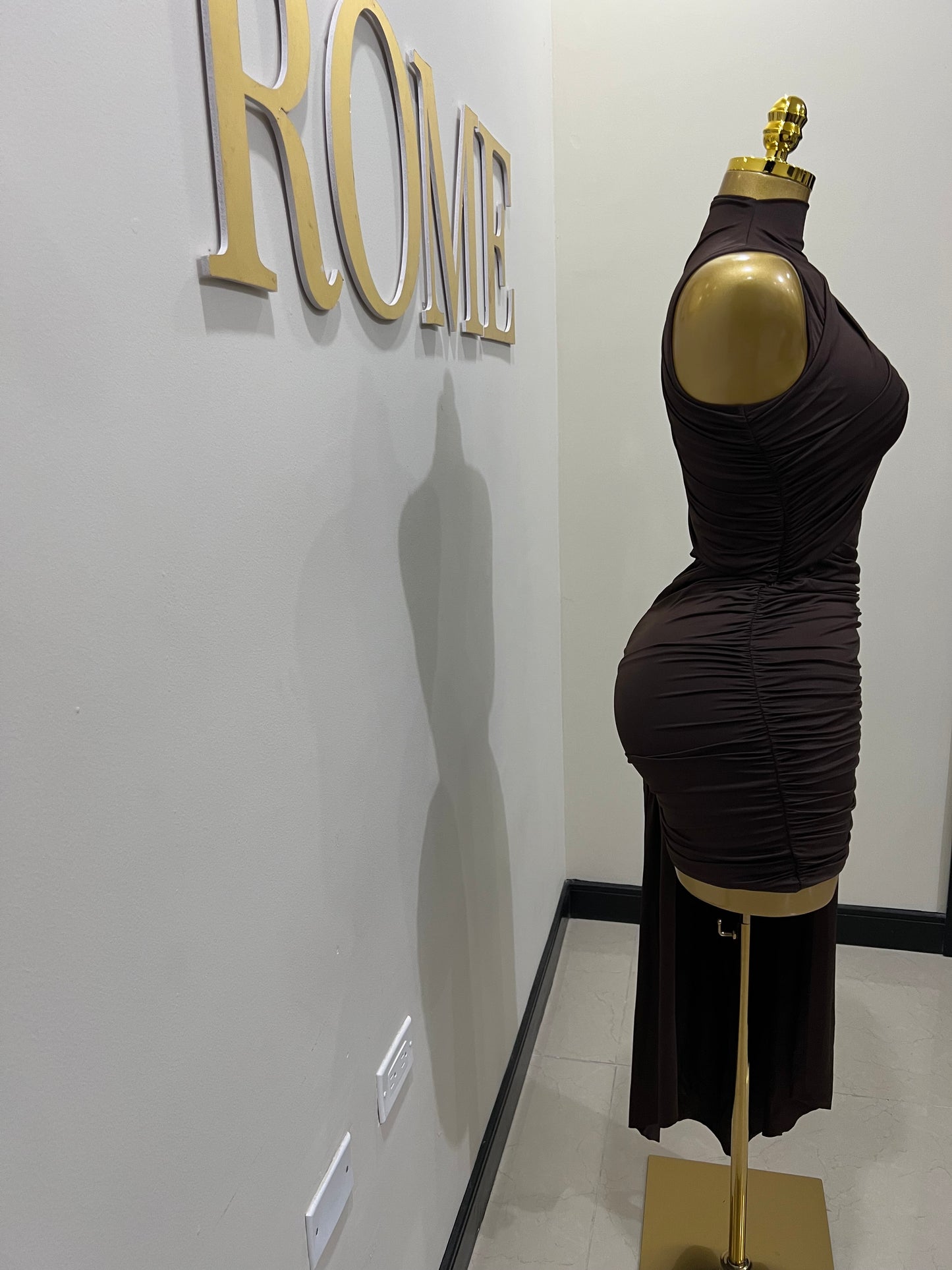 Samira Allegra Dress (Dark Brown)