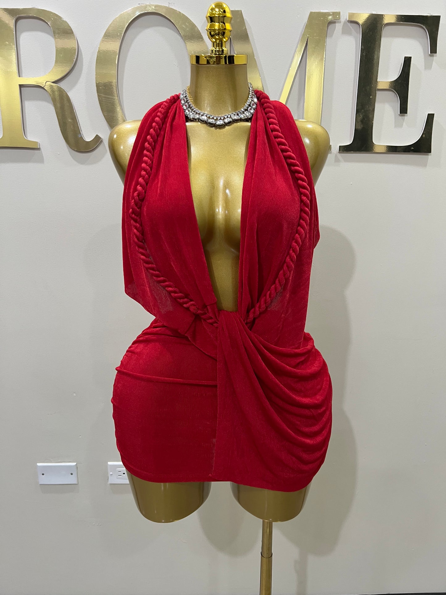 Cassie Rope Dress (Red)