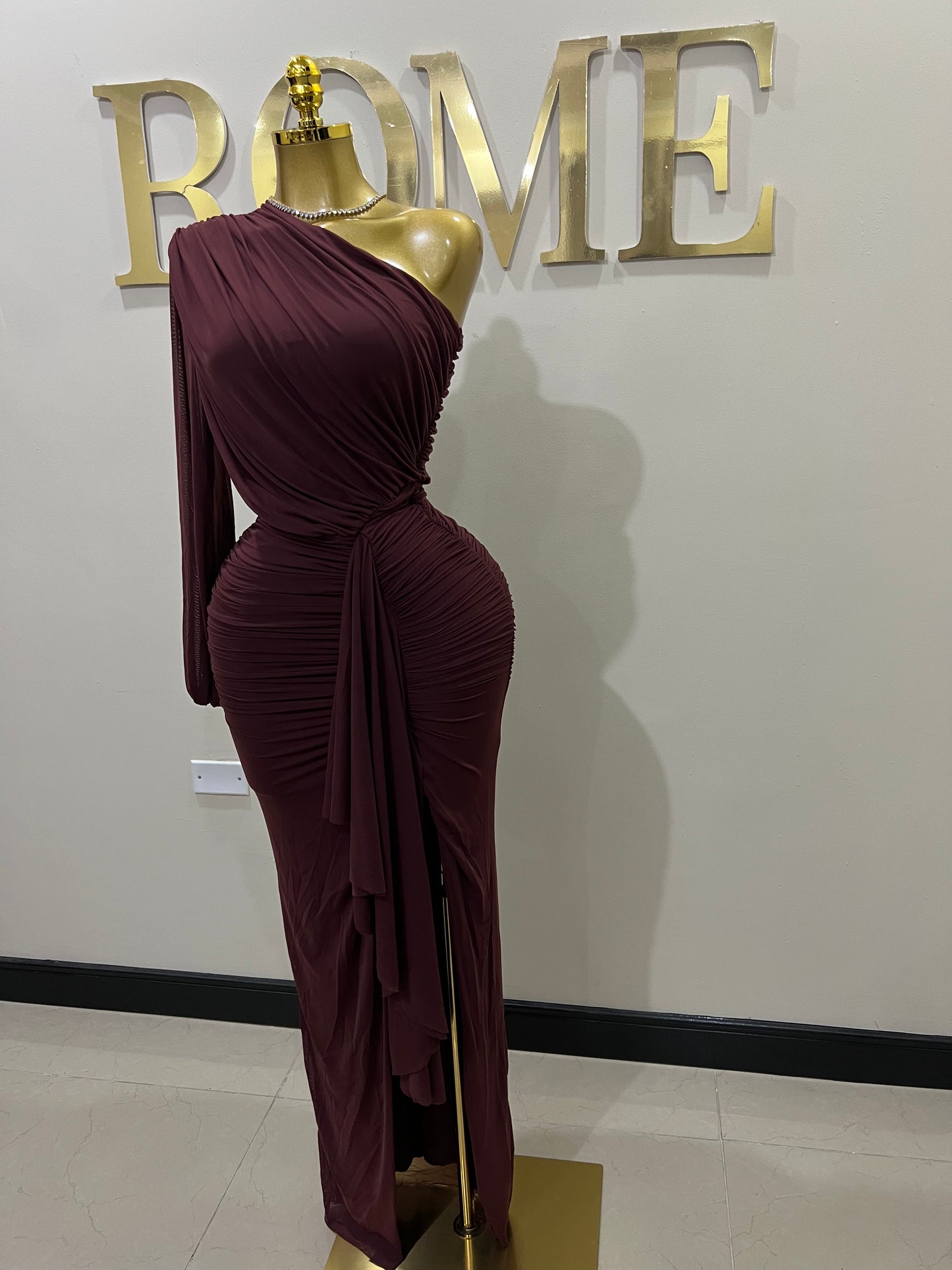 Michelle Seychelles Dress (Maroon)