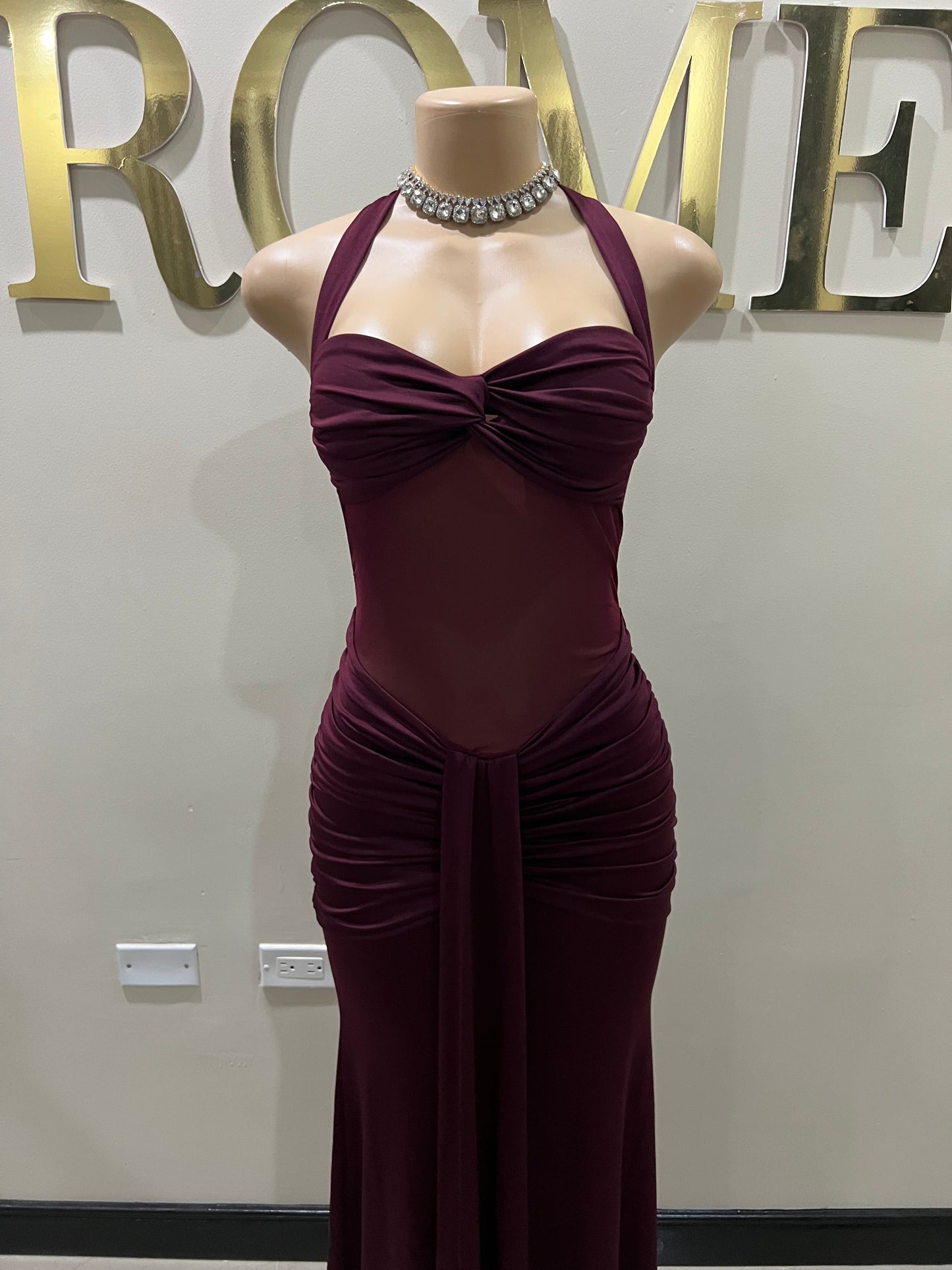 Sweetheart Nara Dress (Burgundy)