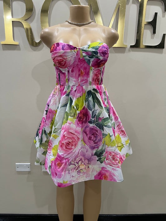 Princess Diana Floral Dress (Pink)