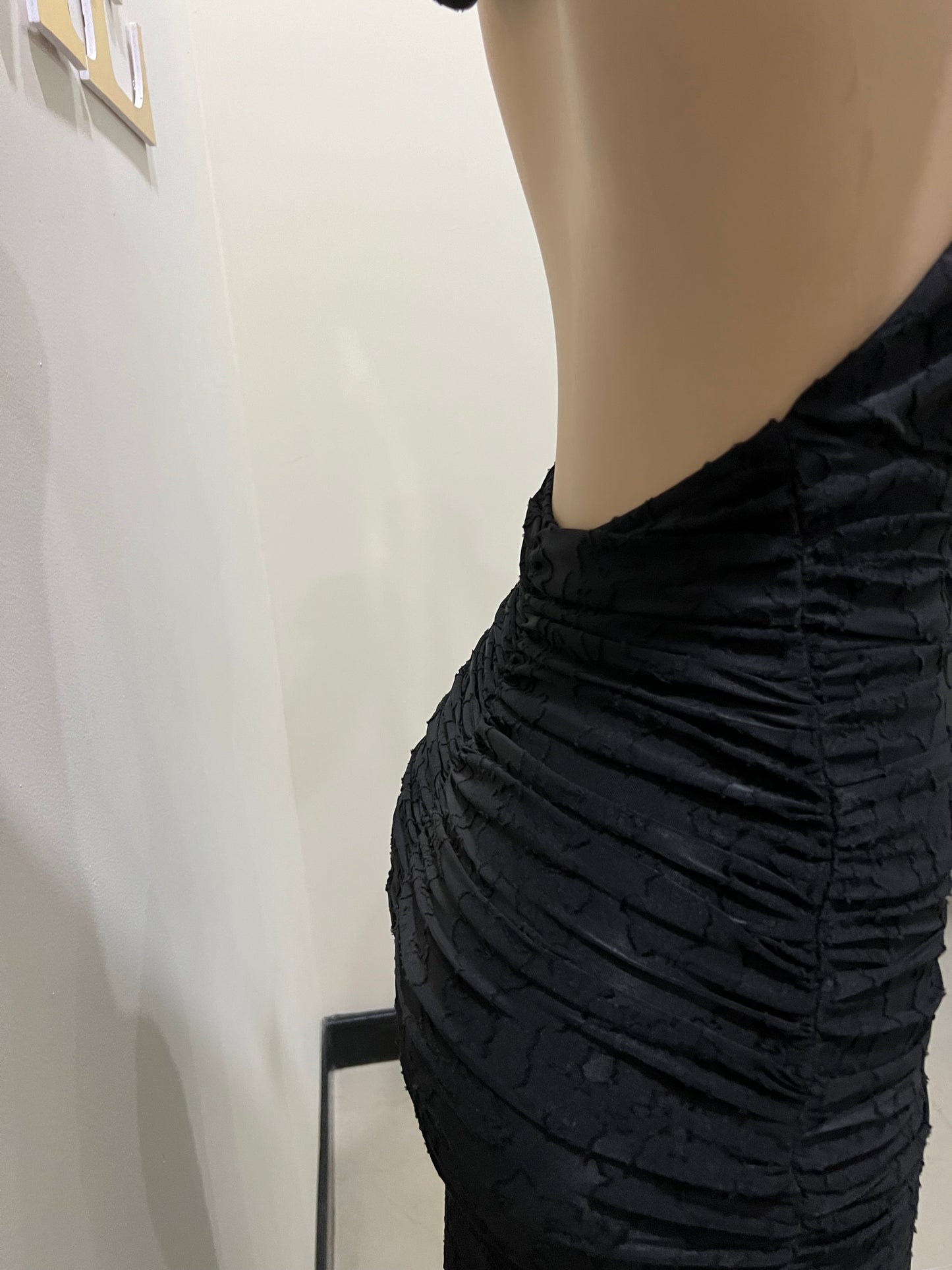 Chinelle Nara Halter Lace Dress (Black)