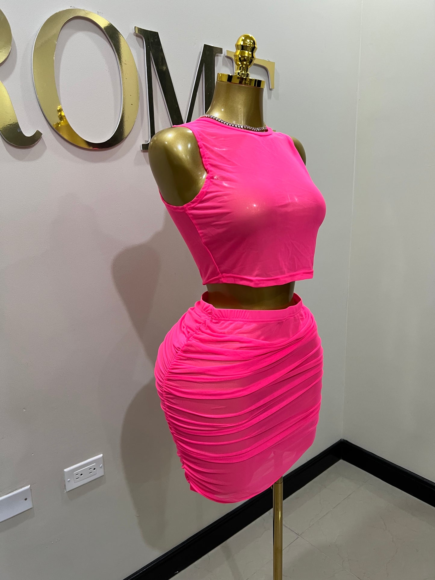 Skylar Mesh Skirt Set Cover Up