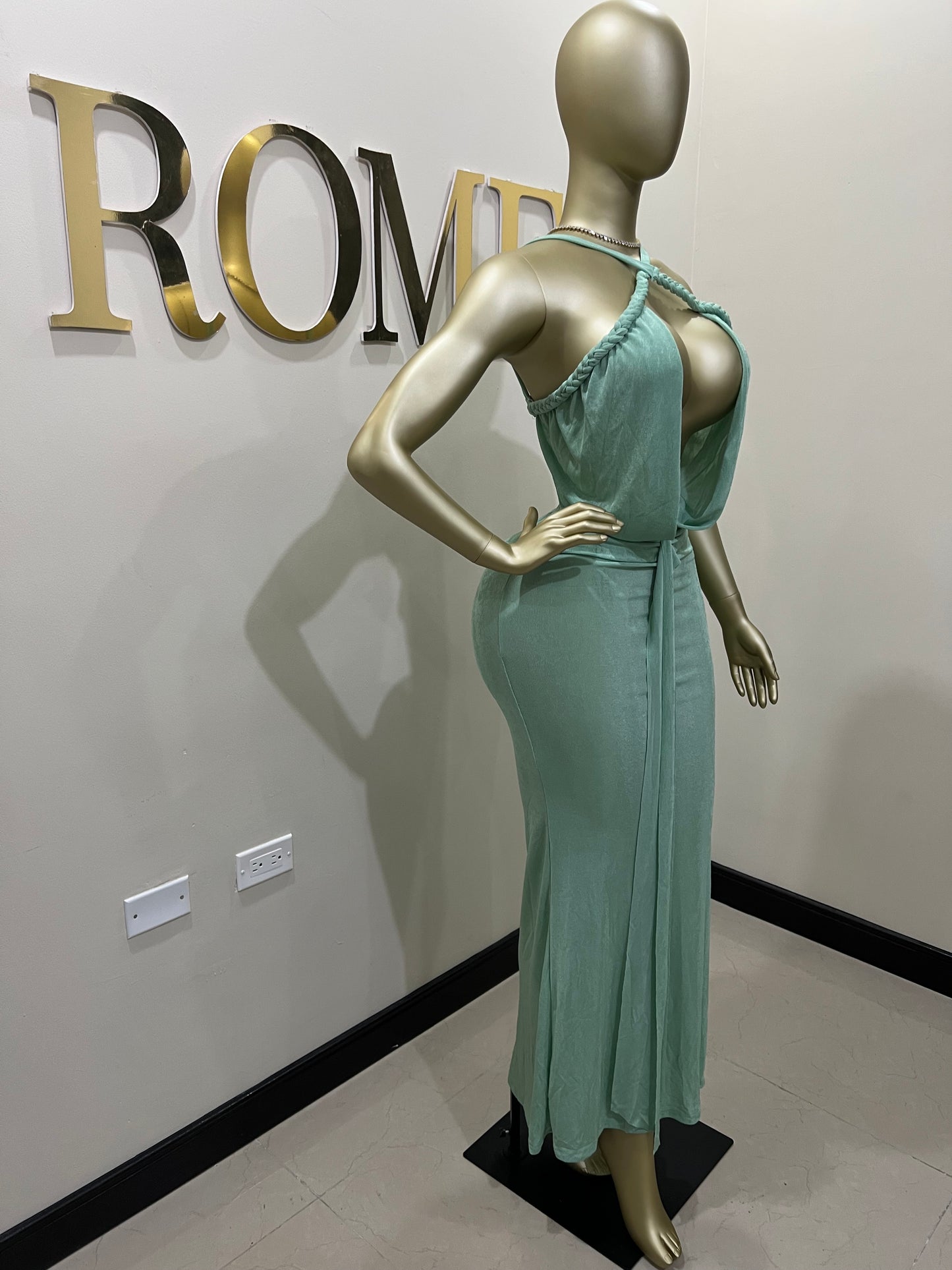 Alaine Braided Dress (Green)