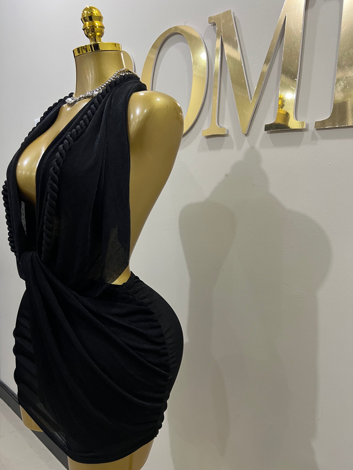 Cassie Rope Dress (Black)