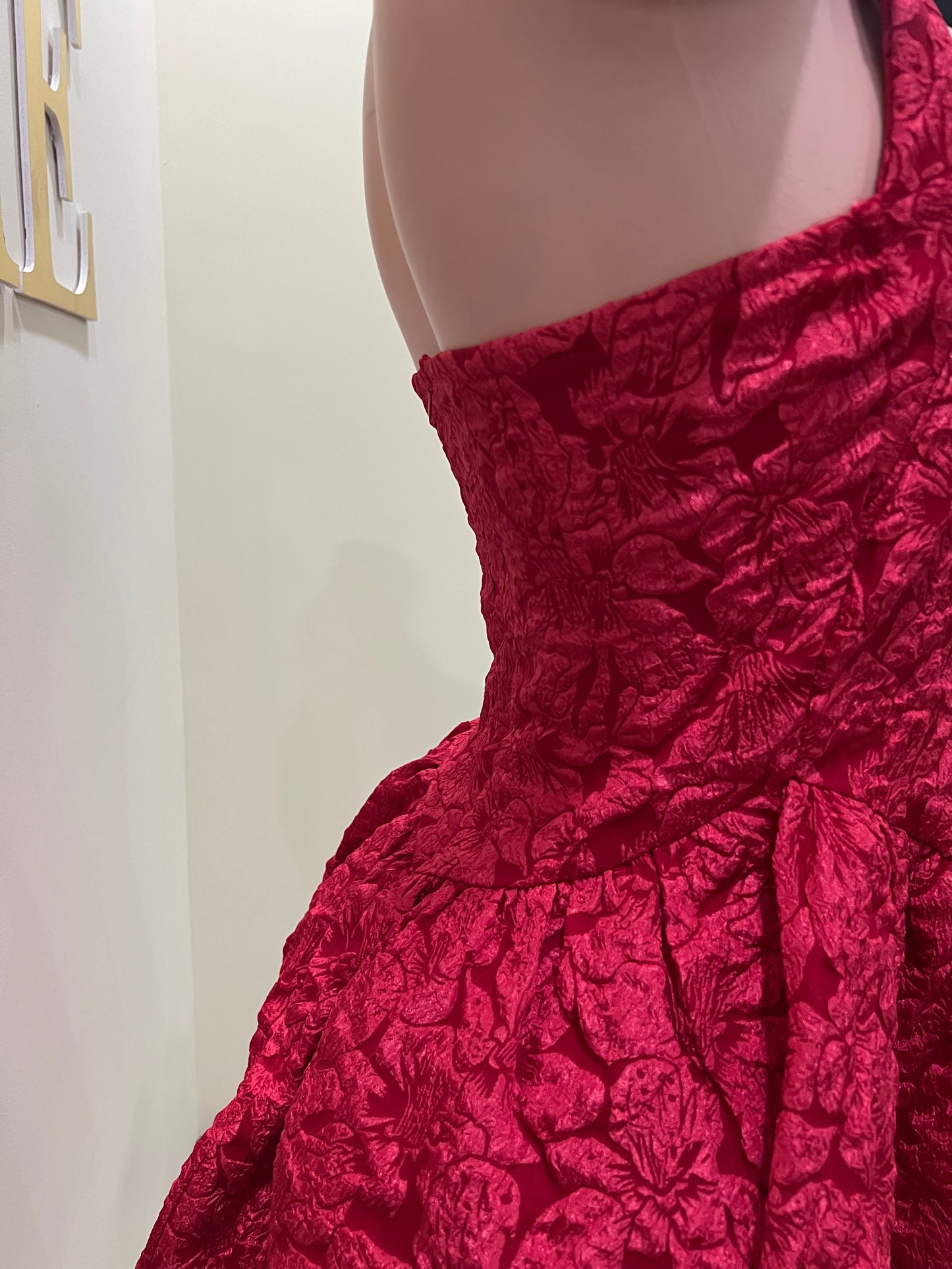 Diana Textured Dress (Red)