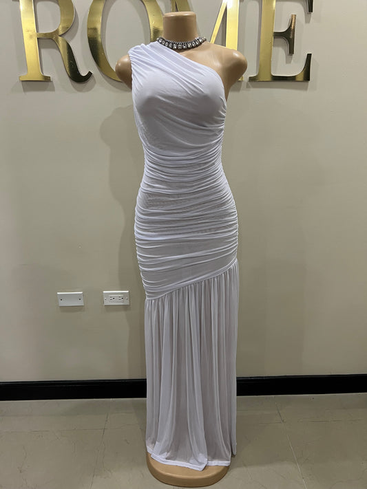 Michelle Mesh Dress (White)