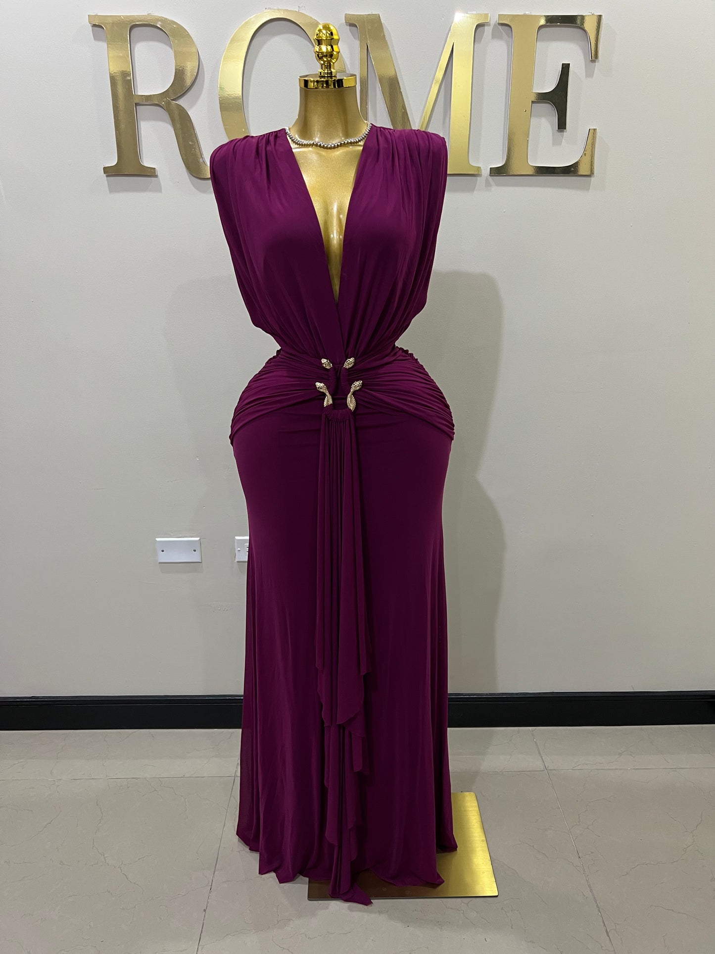 Michelle Snake Dress (Purple)