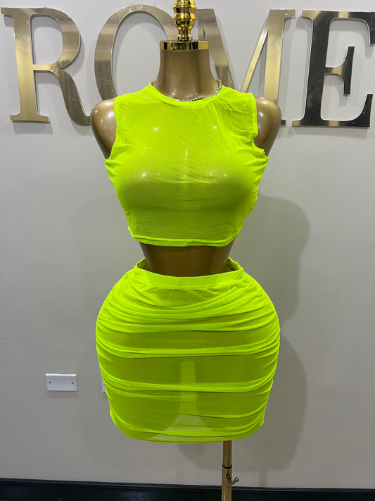 Skylar Mesh Skirt Set Cover Up
