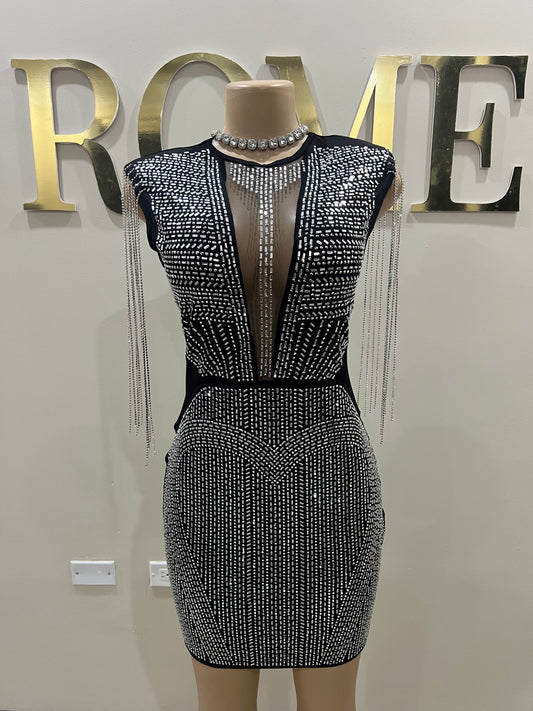 Brooke Crystal Dress (Black)