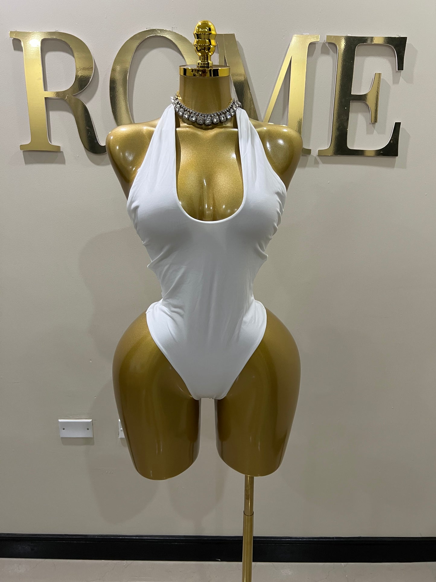 Nara Petal 2 Pcs Bodysuit & Skirt Set (White)