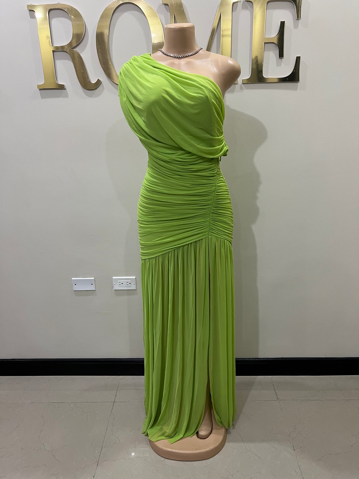Michelle Tiana Split Dress (Green)