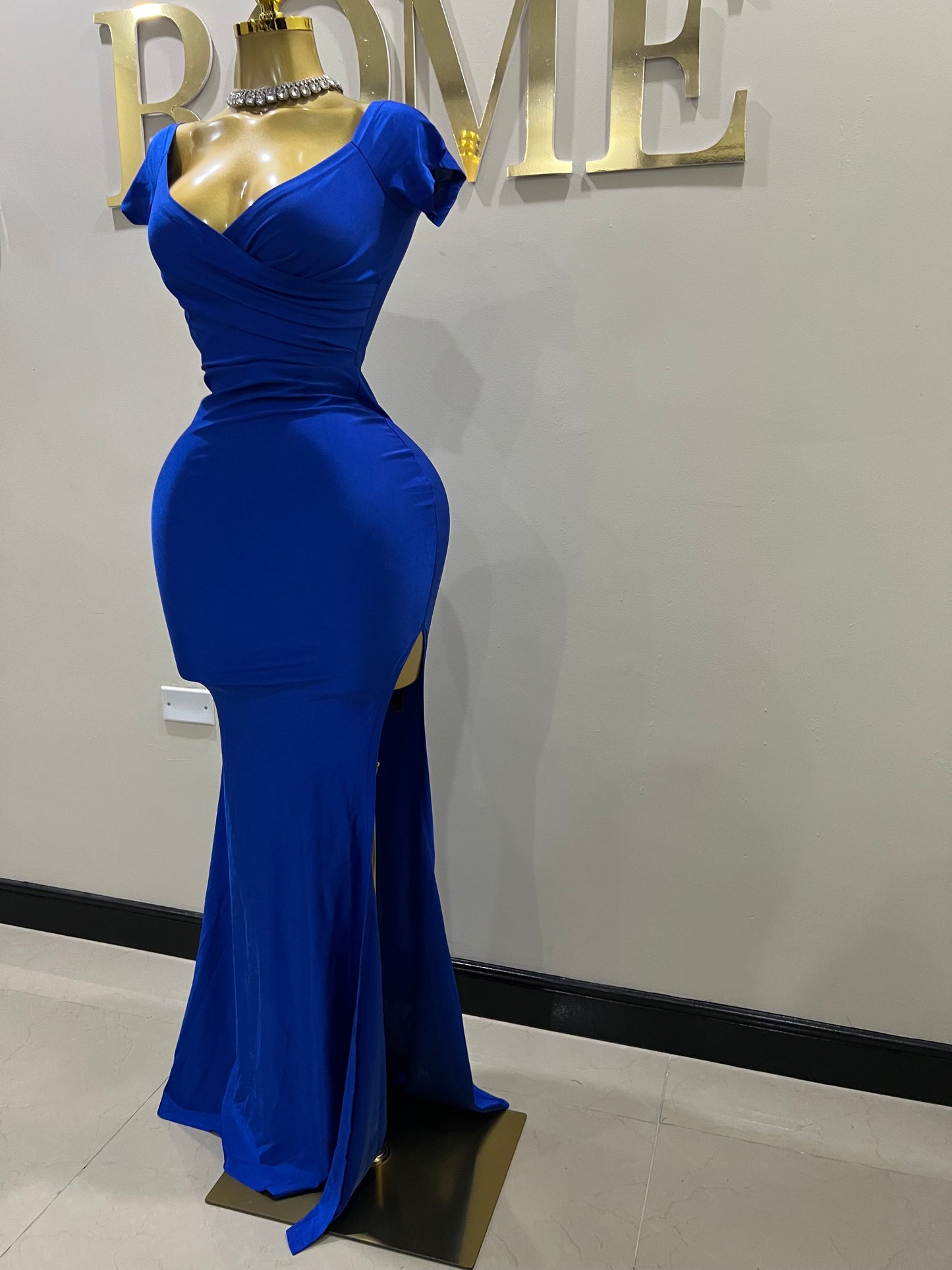 Kerry Short Sleeve Dress (Blue)