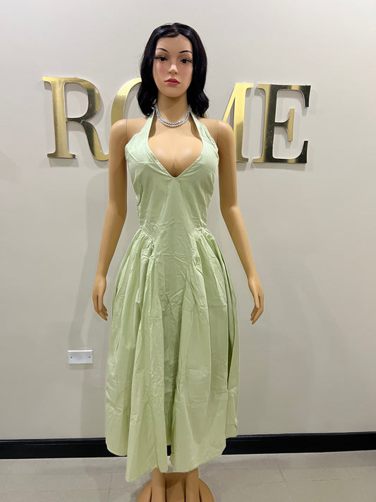 Kim Halter Diana Dress (Green)