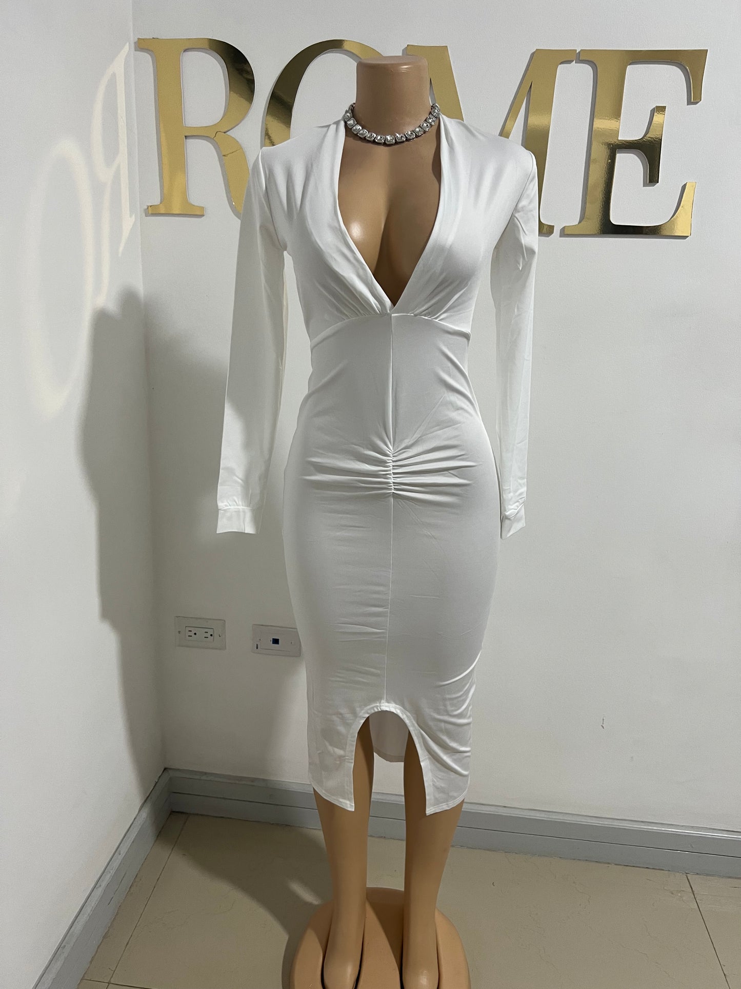 Mia Slay Vibe Dress (White)