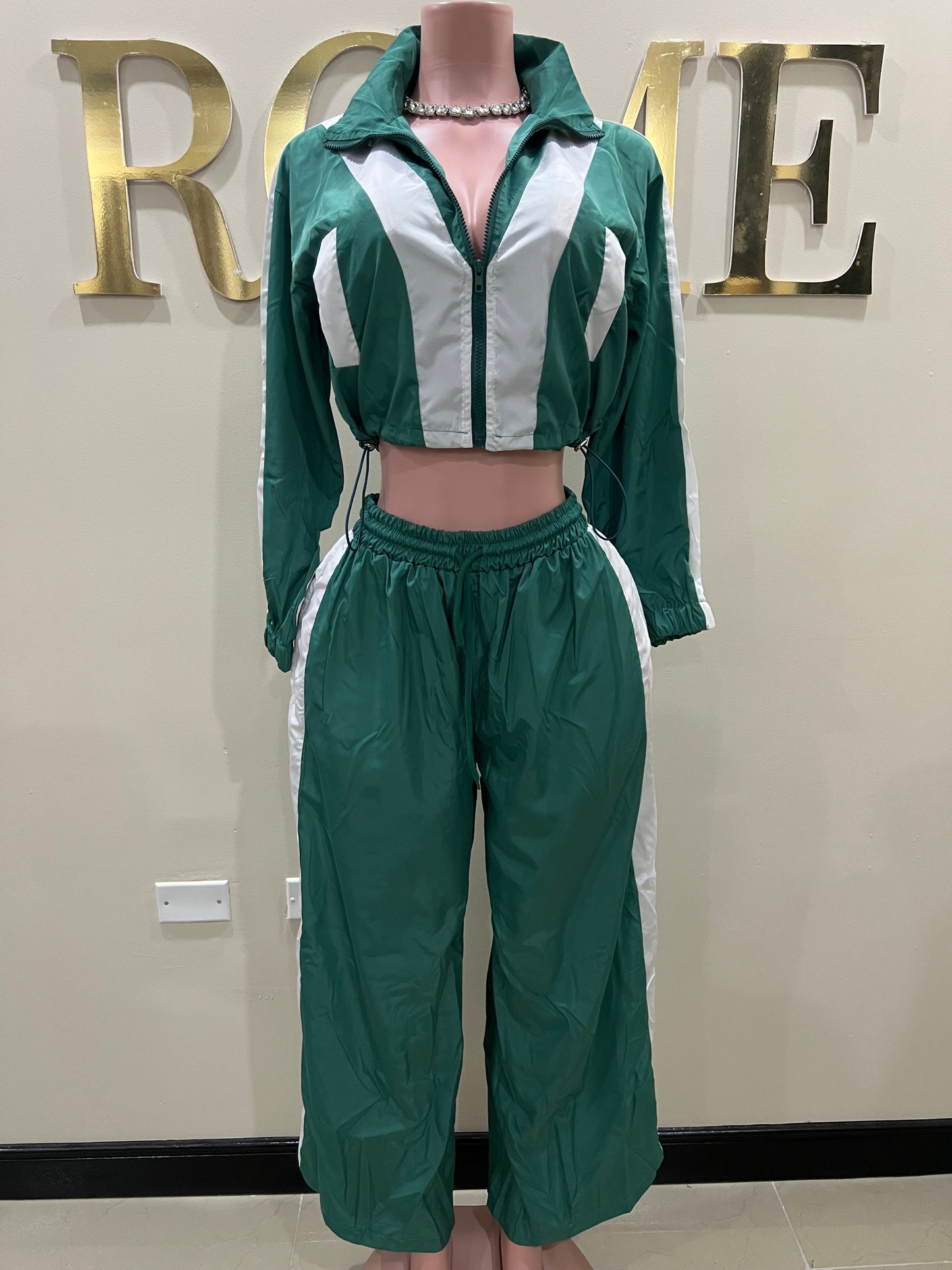 Brooklyn Tracksuit Pants Set (Green)