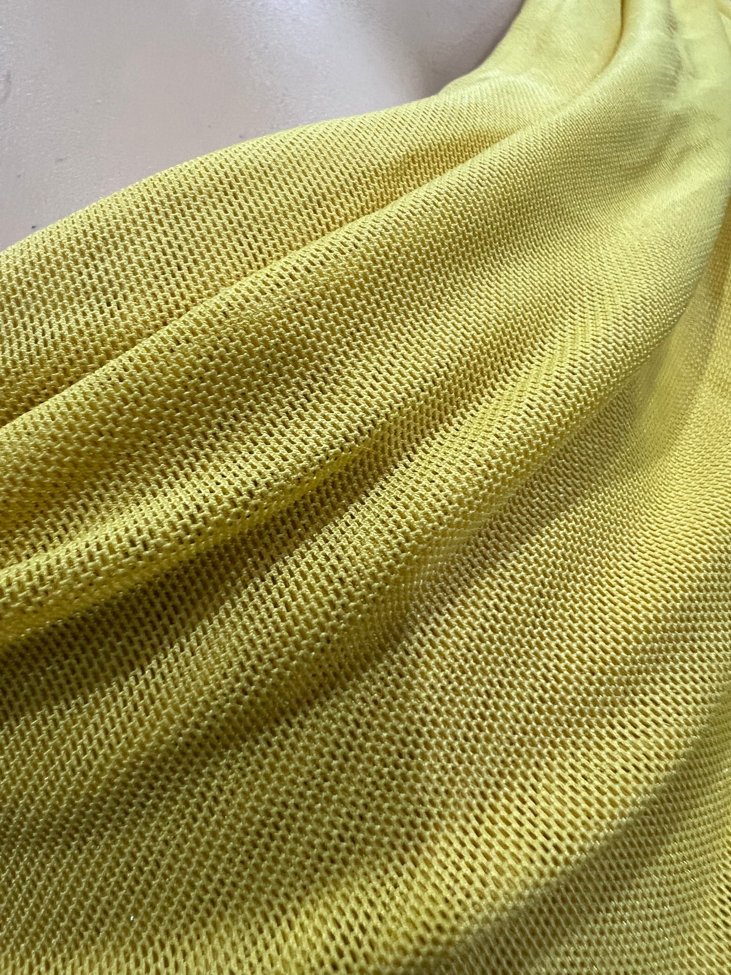 Nara Michelle Angle Mesh Split Dress (Yellow)