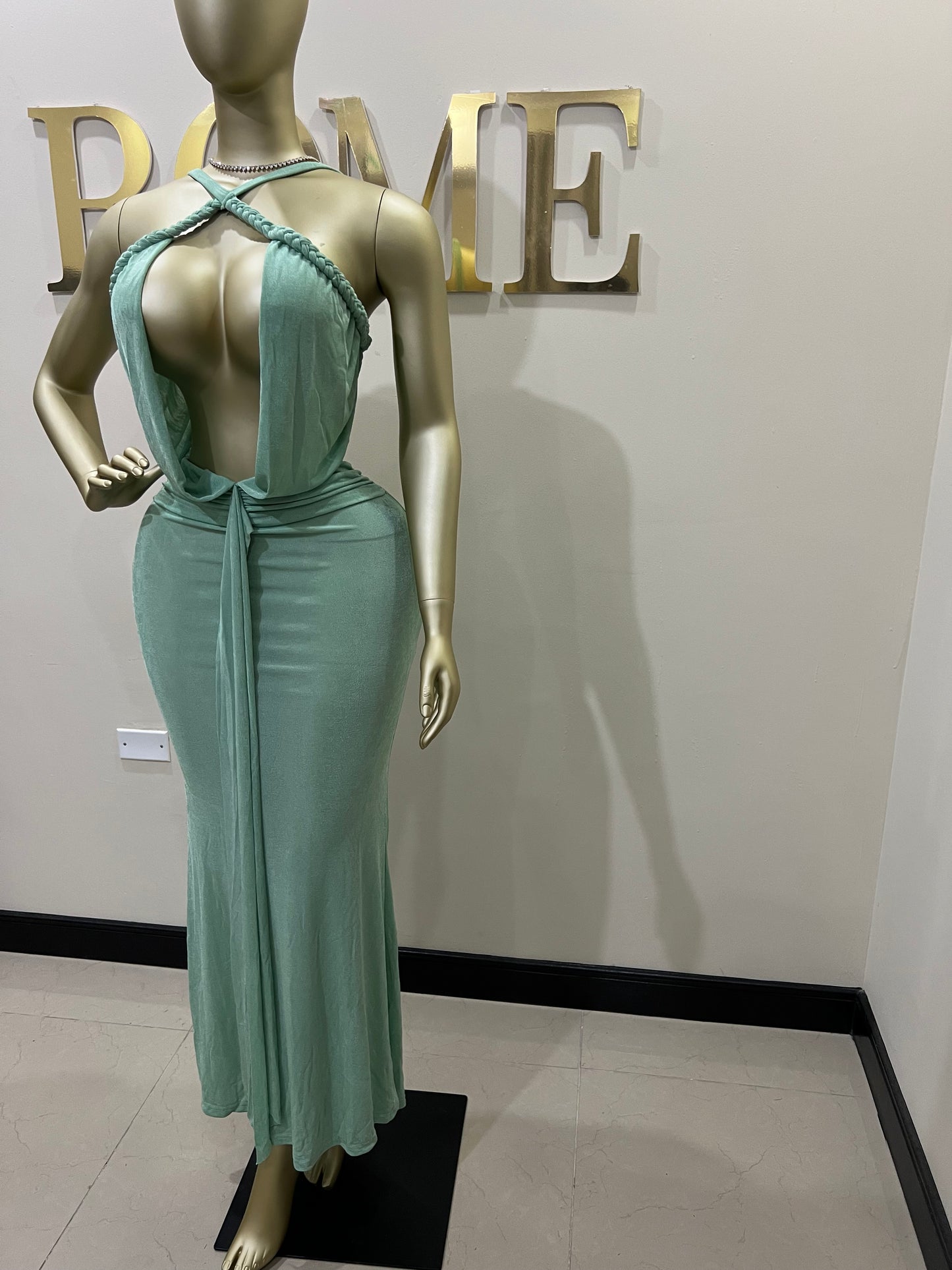 Alaine Braided Dress (Green)