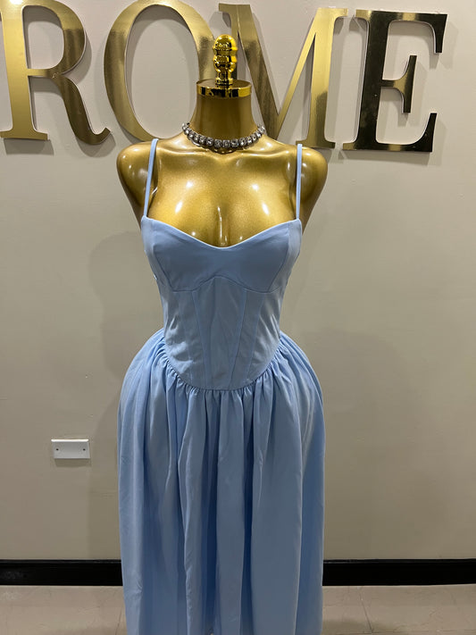 Daisy Diana Dress (Pale Blue)