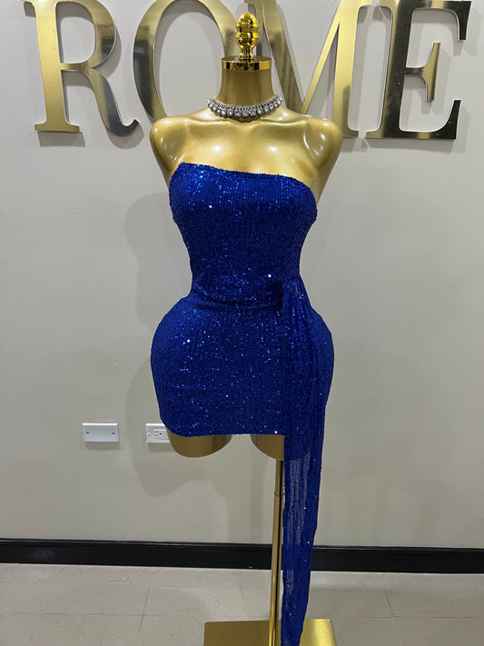 Tara Sequin Dress (Blue)