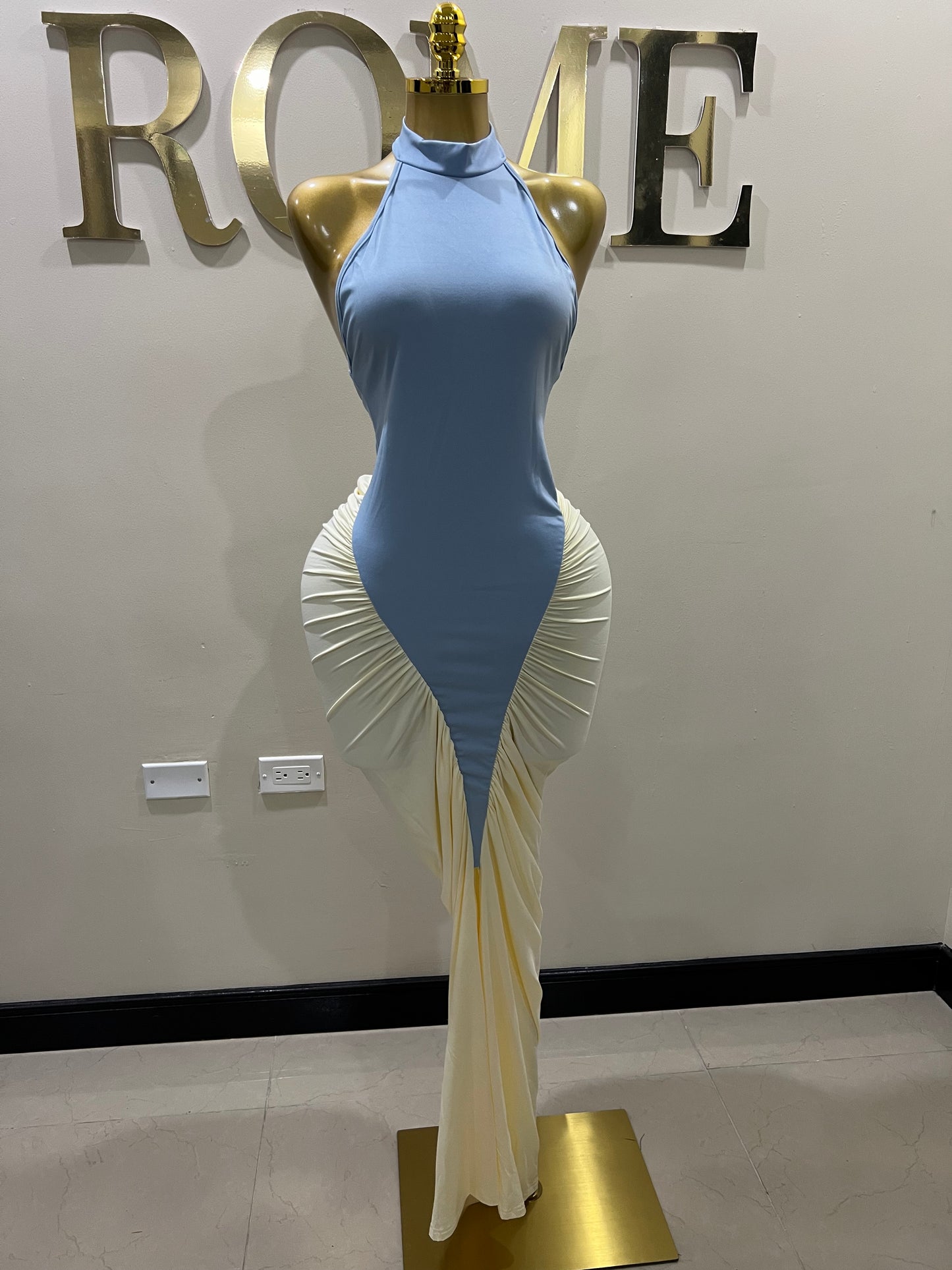 Tamia Hourglass Dress (Blue)